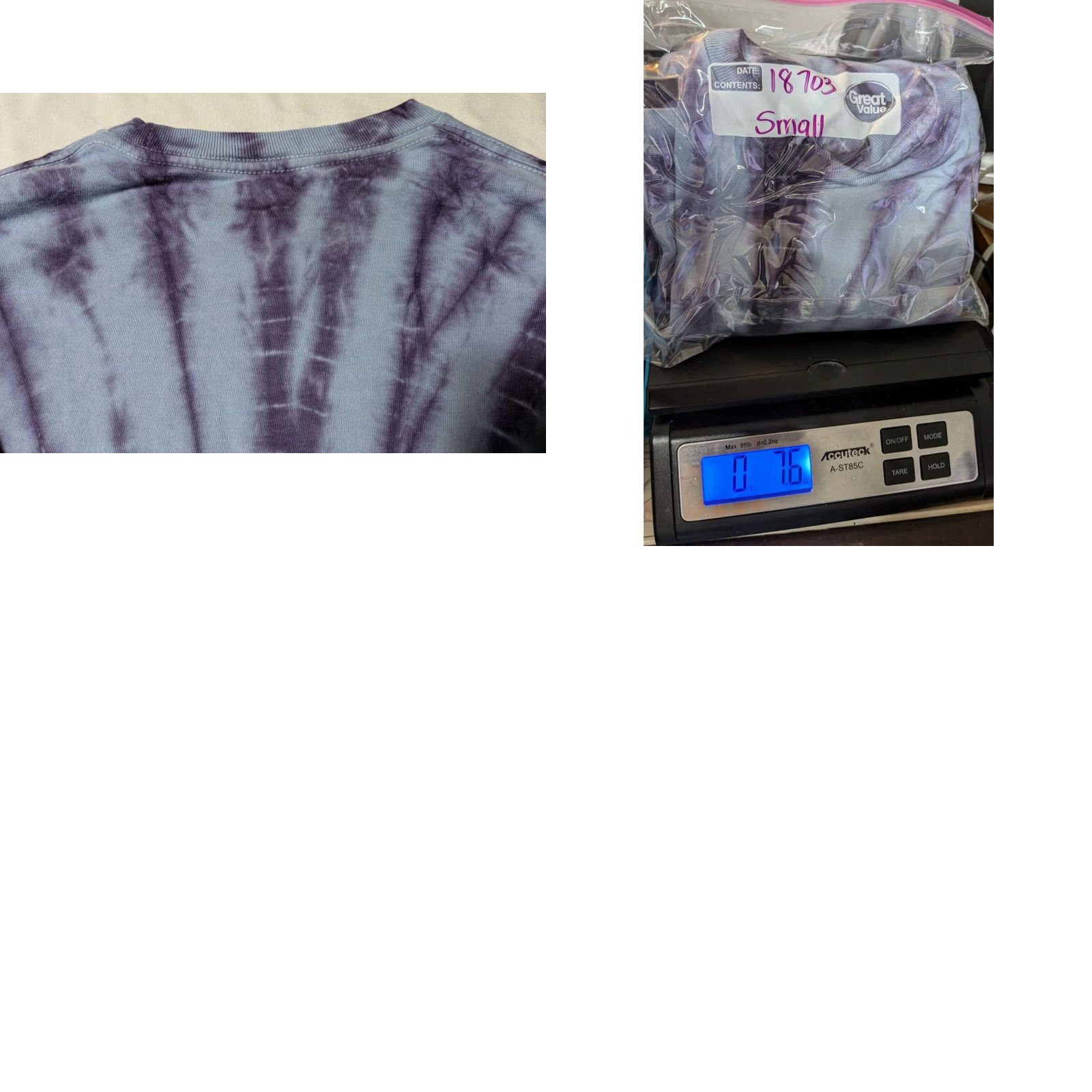 Huf HUF WORLDWIDE Men Small Blue Purple Tie Dye Cotton Long Sleeve T-Shirt Size US S / EU 44-46 / 1 - 10 Thumbnail