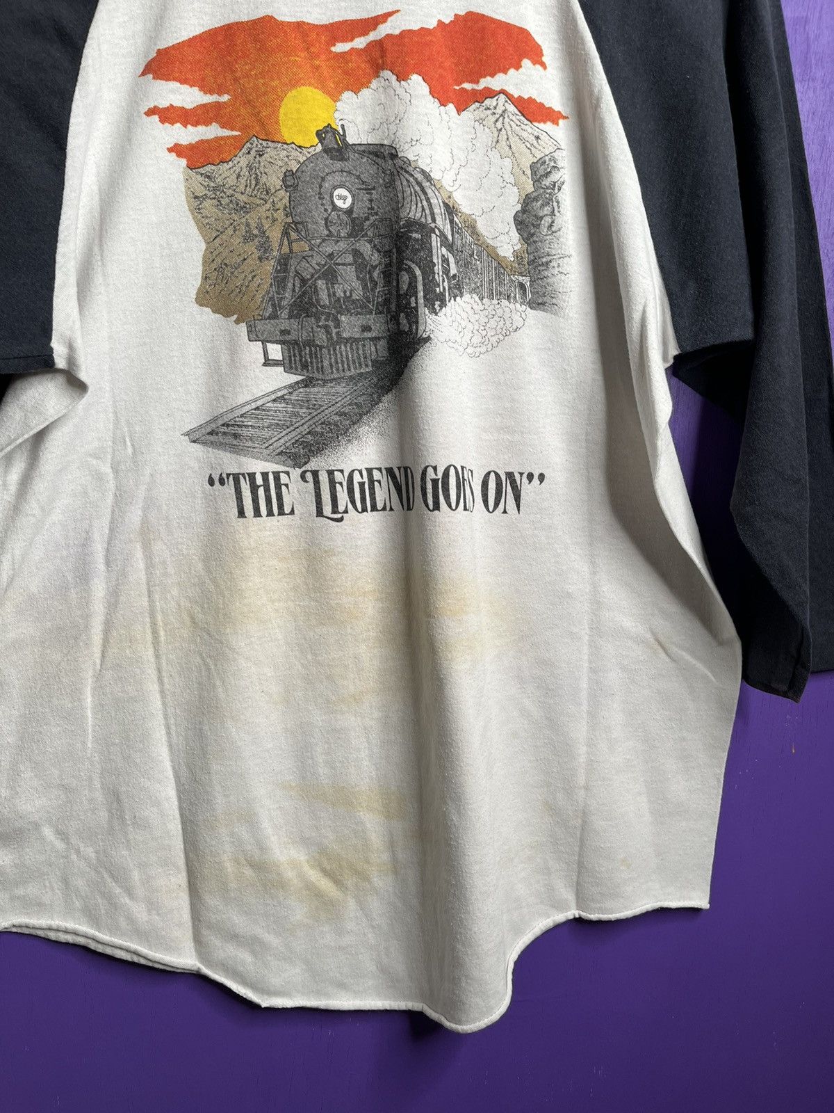 Band Tees × Vintage Vintage 80s Merle haggard road show raglan tour tee Size US M / EU 48-50 / 2 - 3 Thumbnail