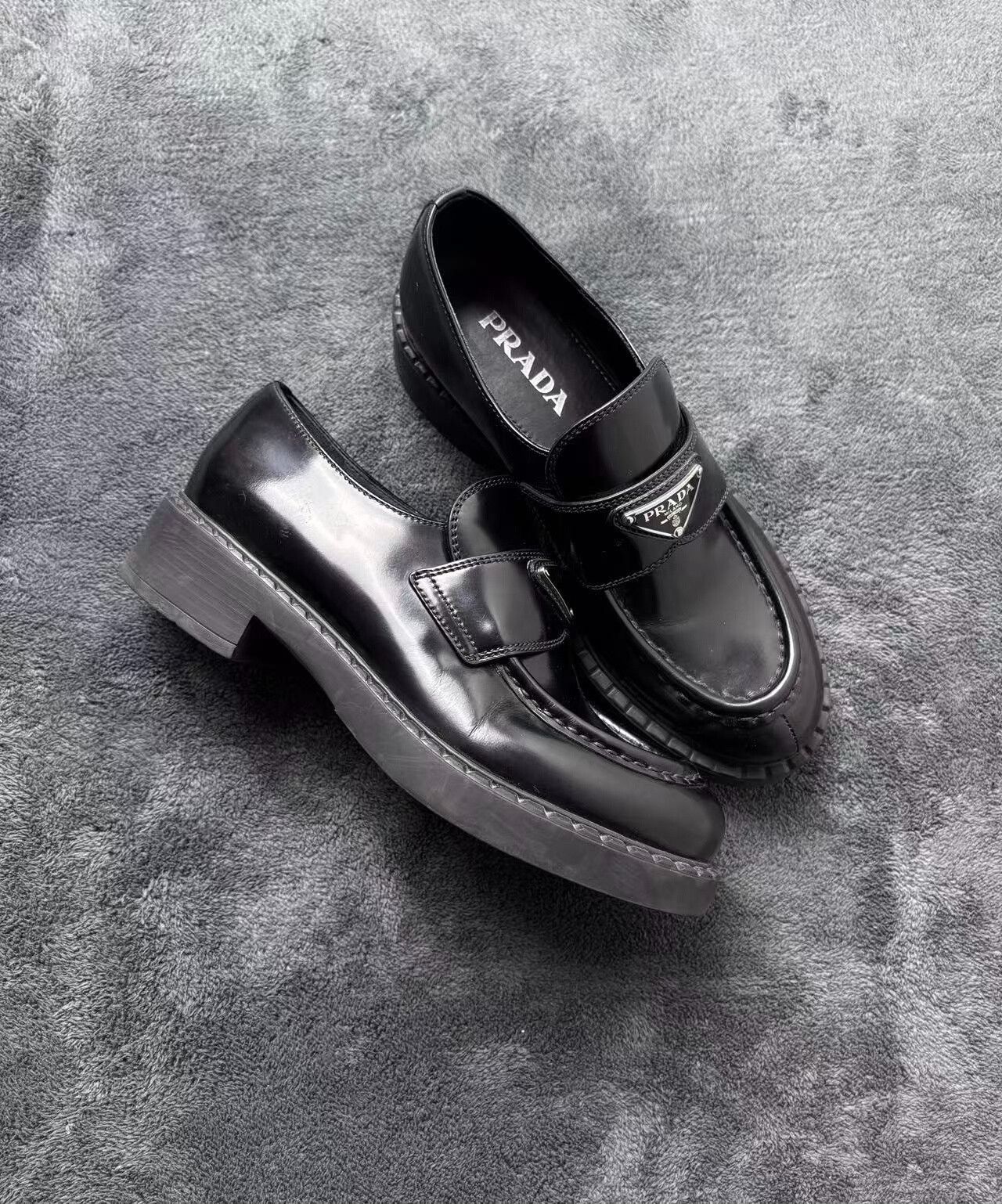 Prada Prada Metallic Black Lowtop Sneakers 37 Women Size US 6.5 / IT 36.5 - 1 Thumbnail