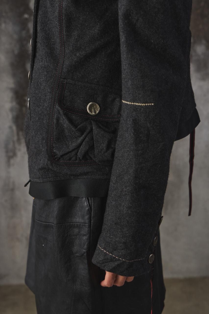 Marithe + Francois Girbaud Marithé + François Girbaud Wool Military Jacket Size M / US 6-8 / IT 42-44 - 8 Thumbnail