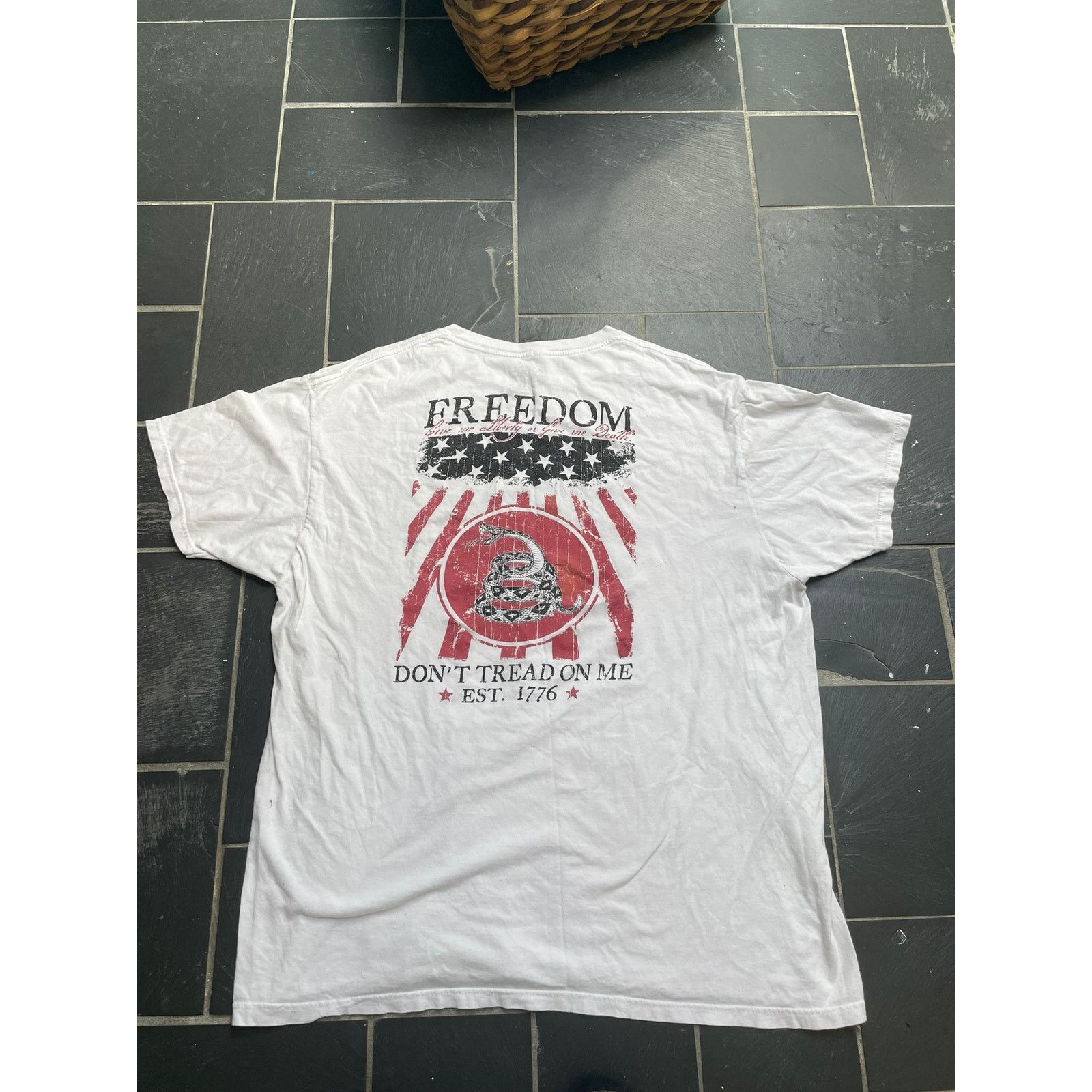 Other Dont Tread On Me Snake Tshirt White Red Size XL Size US XL / EU 56 / 4 - 1 Thumbnail