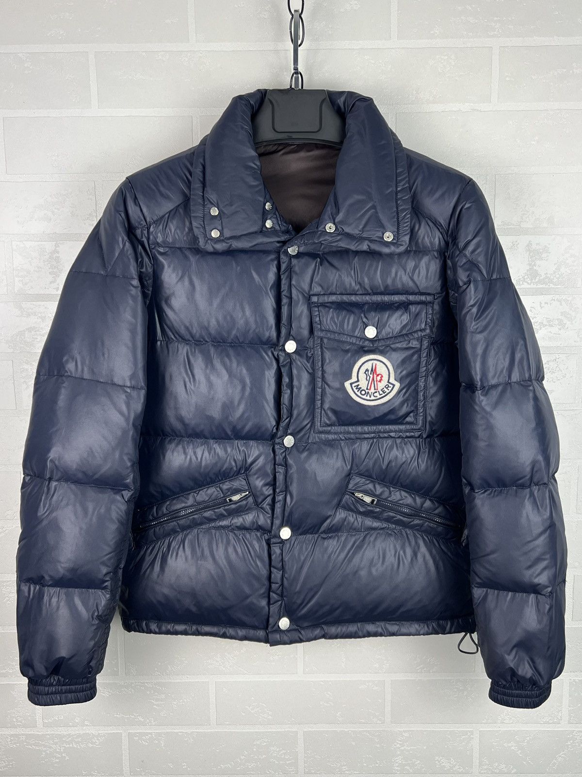 MONCLER Down Jacket Puffer K2 Patch Logo Vintage Navy Mens