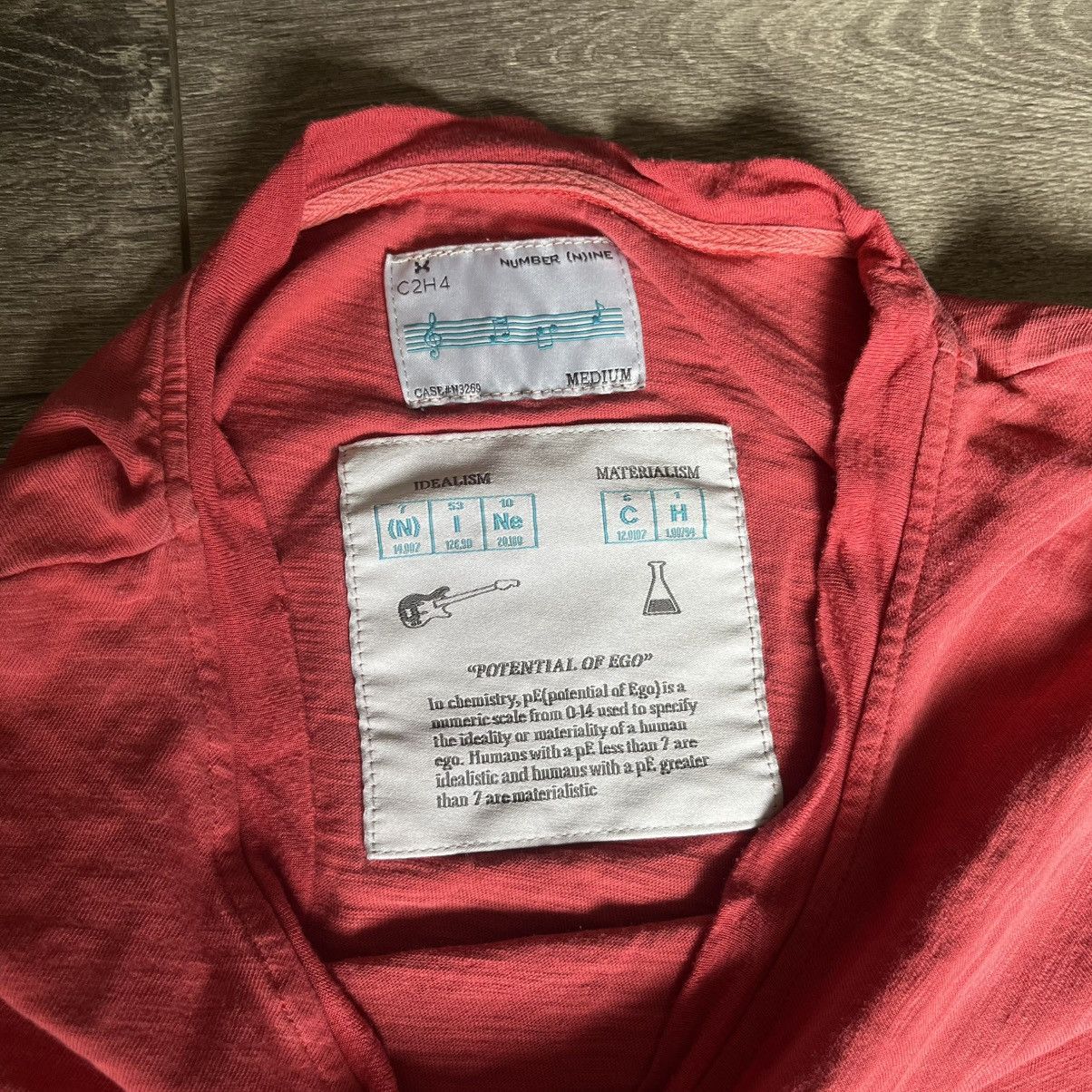C2H4 × Number (N)ine Number Nine x C2H4 Musician Potential of Ego Tee Shirt Red Size US M / EU 48-50 / 2 - 7 Thumbnail