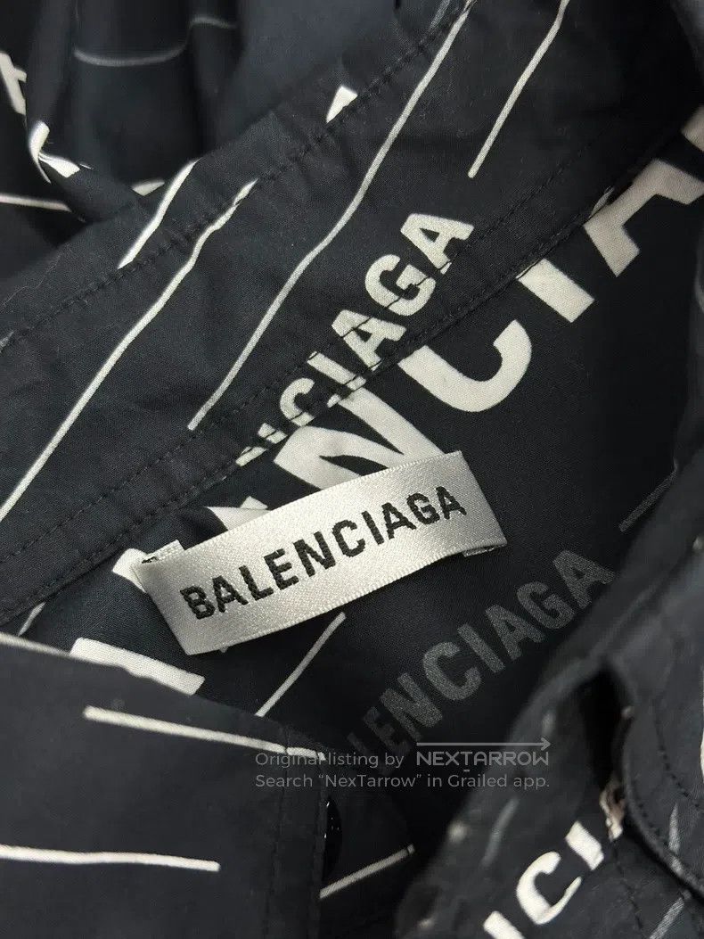 Balenciaga Balenciaga Short-sleeved shirt with full logo letters Size XS / US 0-2 / IT 36-38 - 4 Thumbnail