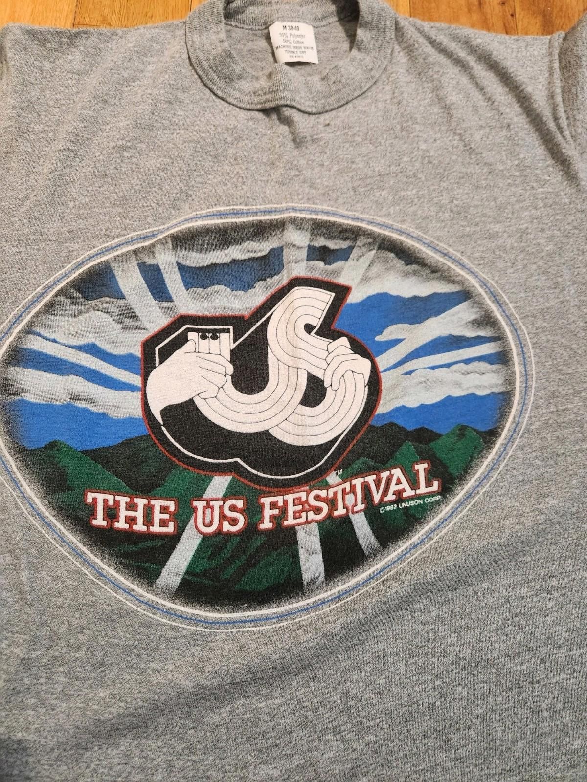 Designer VTG 80s US Festival Rock & Roll Festival San Bernardino M Size ONE SIZE - 2 Thumbnail