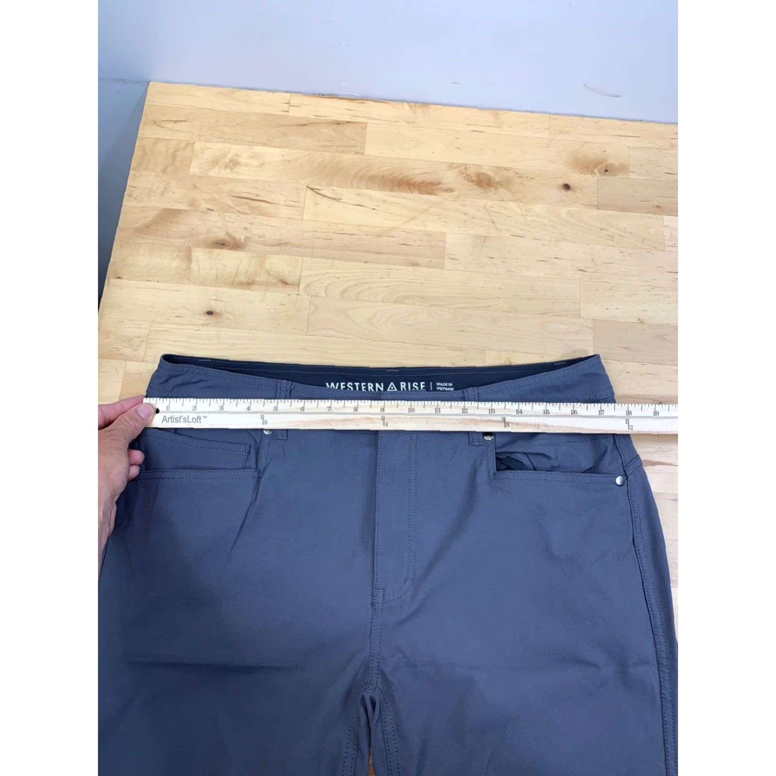 Vintage Western Rise Evolution Slim Pants Men 34x31 Gray Casual Outdoor Slim Chino Flat Front 11136 Size US 34 / EU 50 - 6 Thumbnail