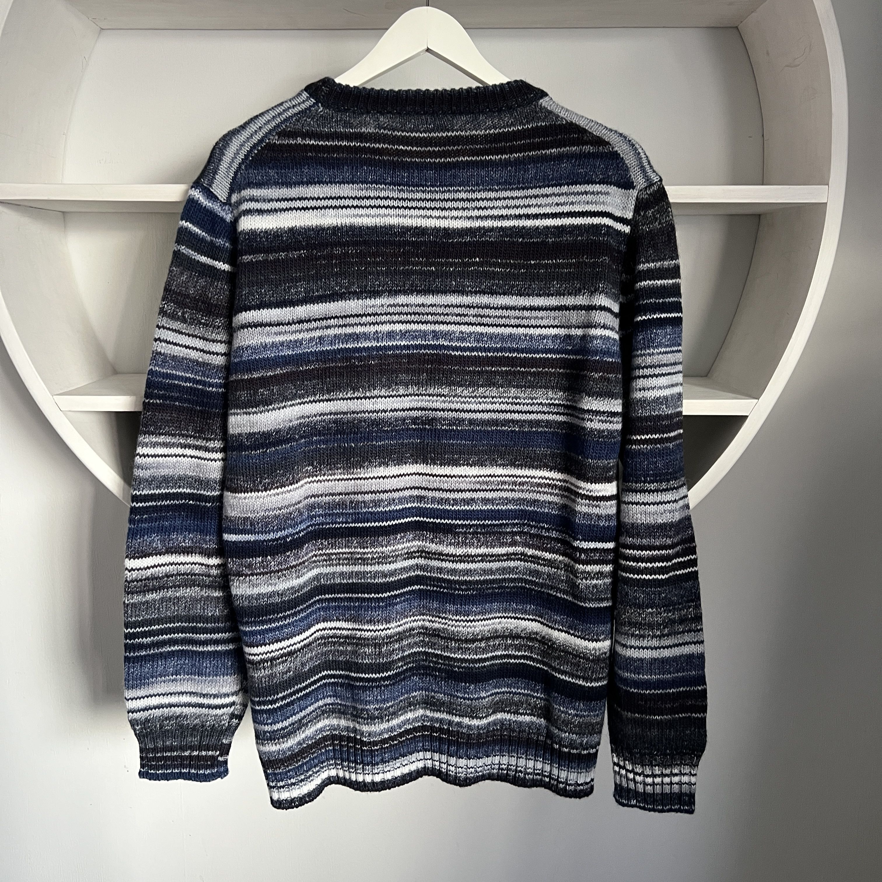 Altea Men's ALTEA MILANO Wool Knitted Stripped Sweater Size L Size US L / EU 52-54 / 3 - 3 Thumbnail