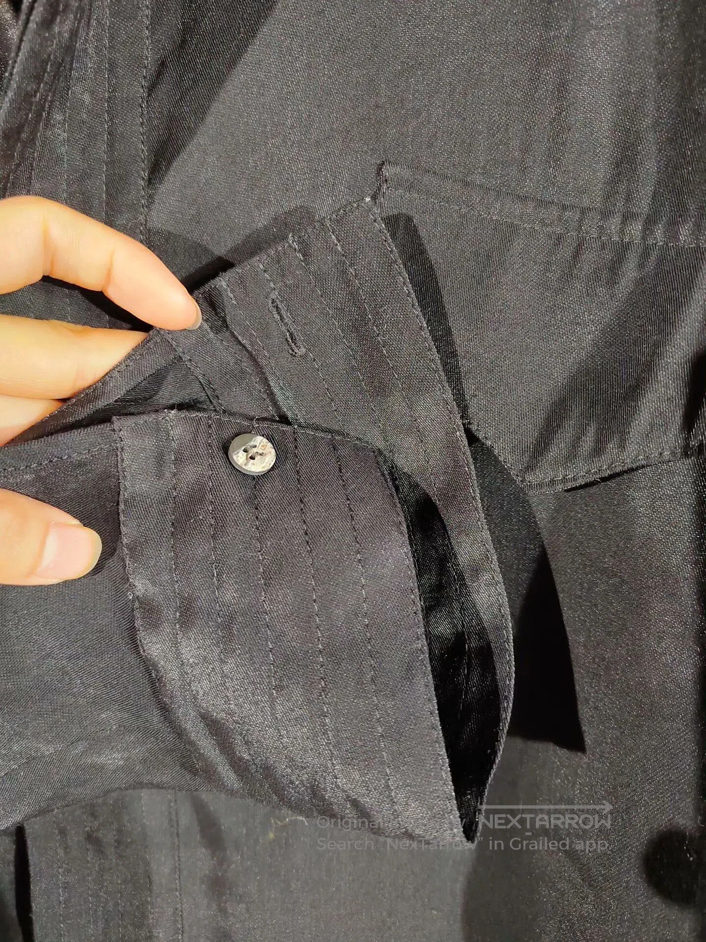 Japanese Brand Black MORIN KHUUR Work Shirt. Size US S / EU 44-46 / 1 - 3 Thumbnail