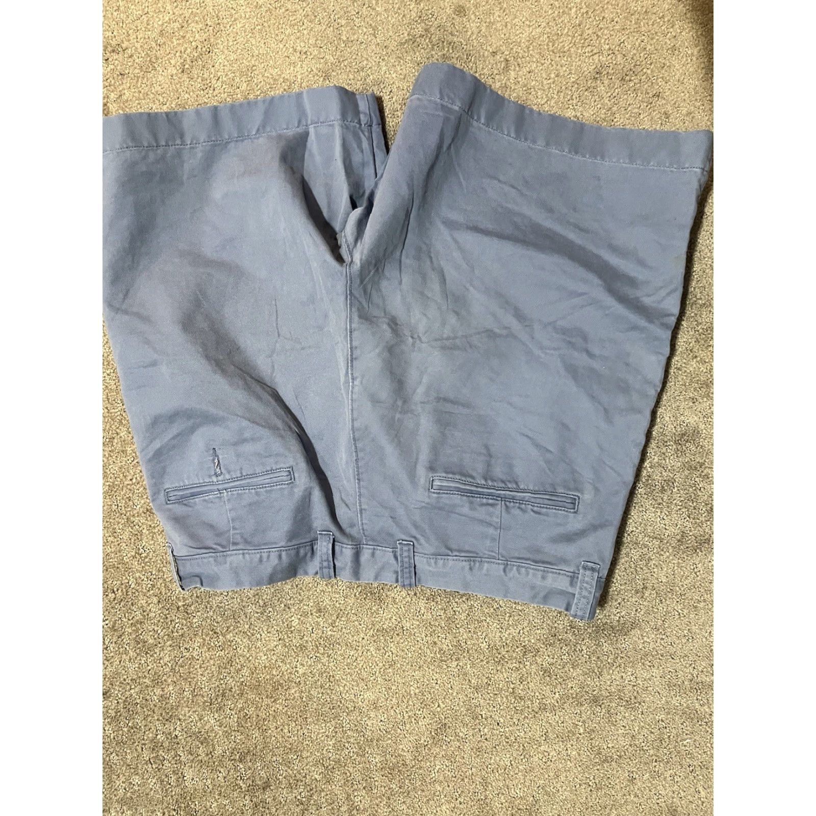 J.Crew EUC J.CREW Short Chino Blue Shorts Men Flat Front SZ 34W Regular 34 Blue Chino Casual Travel Vintage: No Size US 34 / EU 50 - 2 Thumbnail