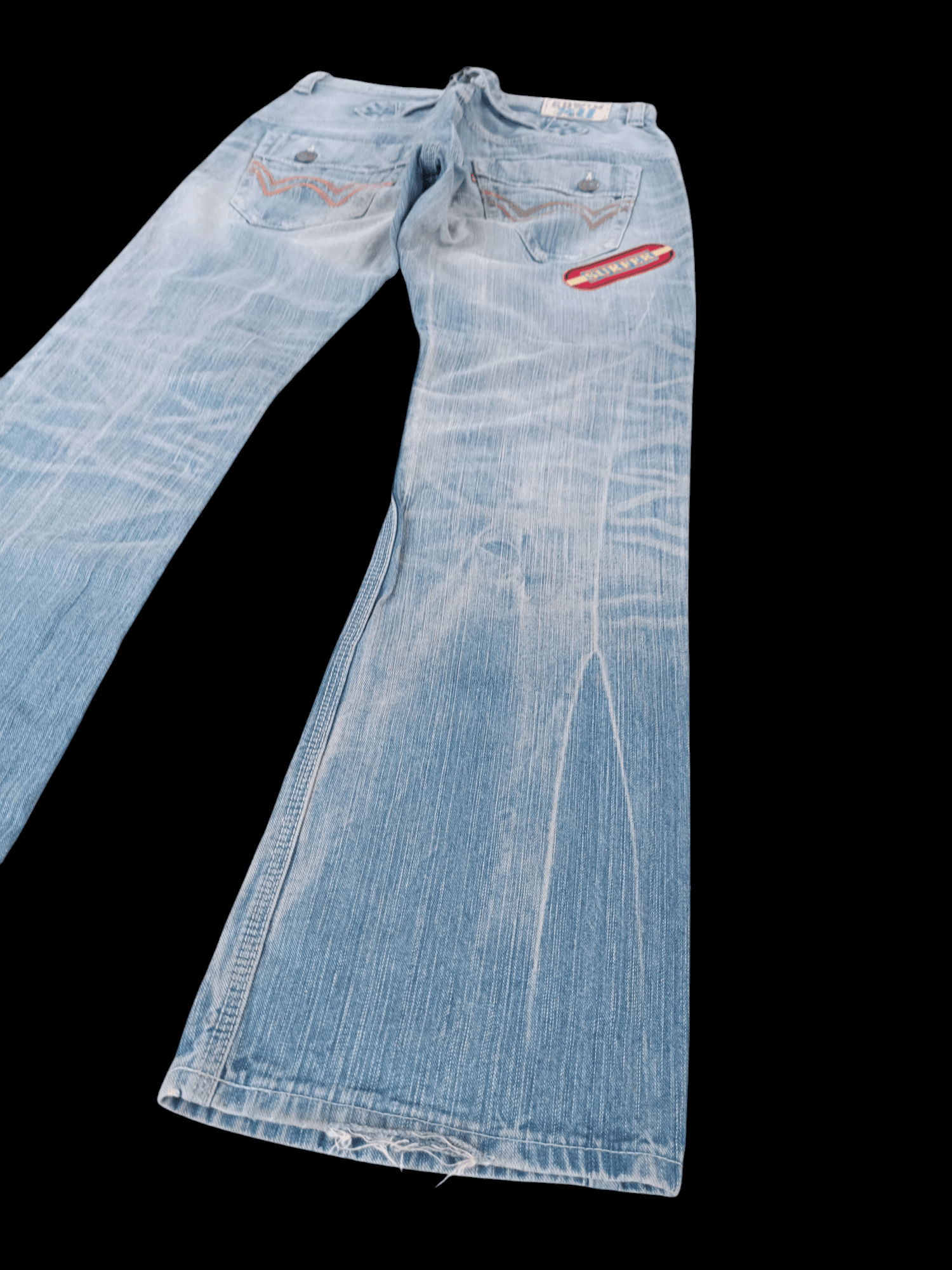 Edwin FLARE EDWIN XVS WHISKERS FADED & RUSTY BUCKLE BACK DENIM Size US 31 - 14 Thumbnail