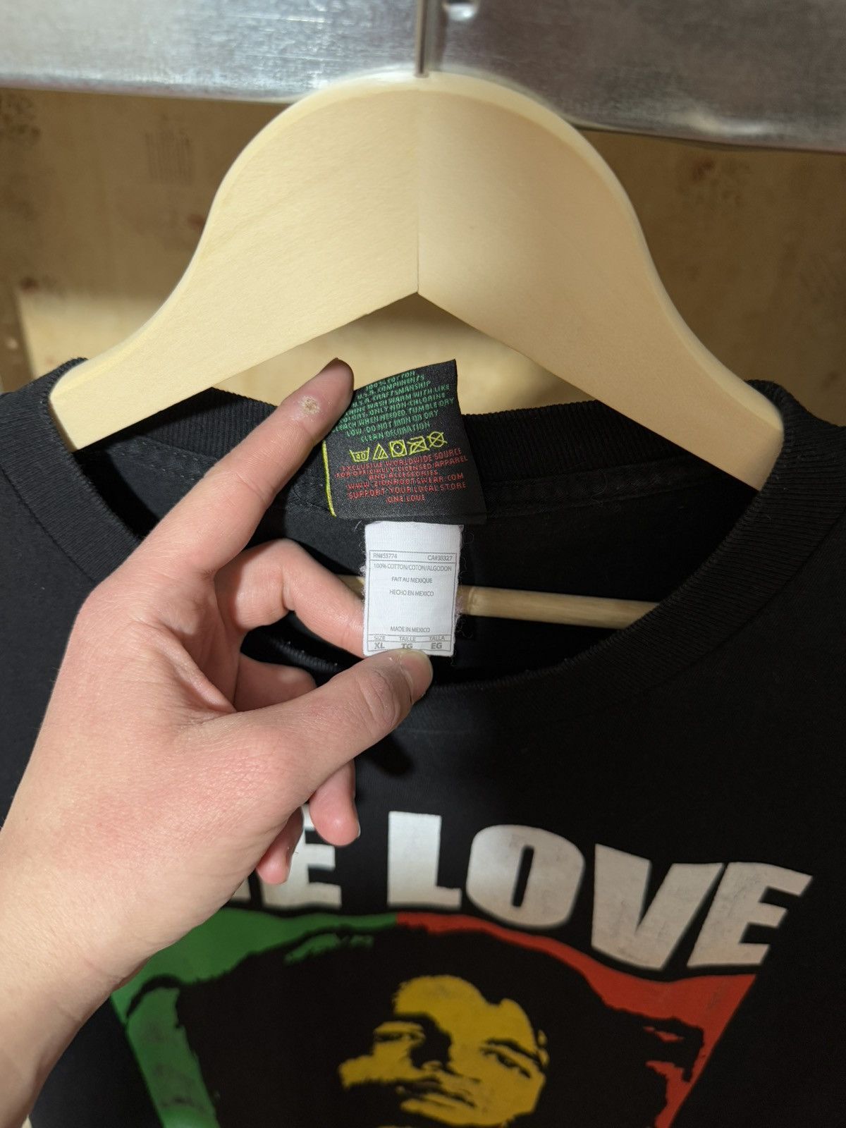 Band Tees × Bob Marley × Vintage Vintage 1990’s Bob Marley One Love Rock Band Retro T-Shirt Size US XL / EU 56 / 4 - 4 Thumbnail