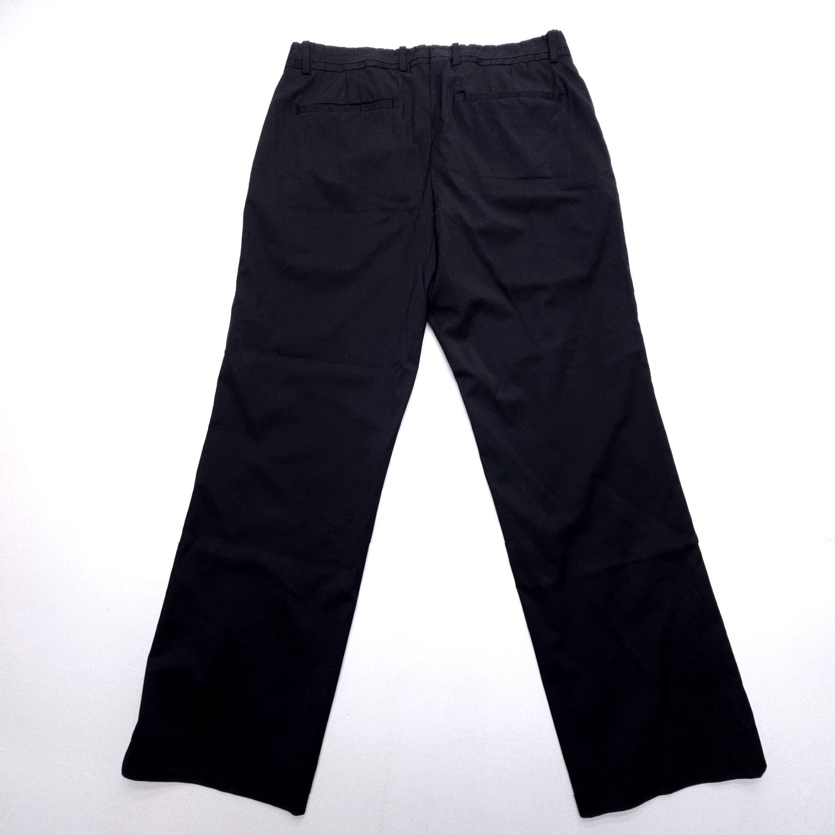 Theory Theory Mens Dress Pants Chino Black Wool Blend Stretch 29" Inseam Flat Front Regular 34 Size US 34 / EU 50 - 2 Thumbnail