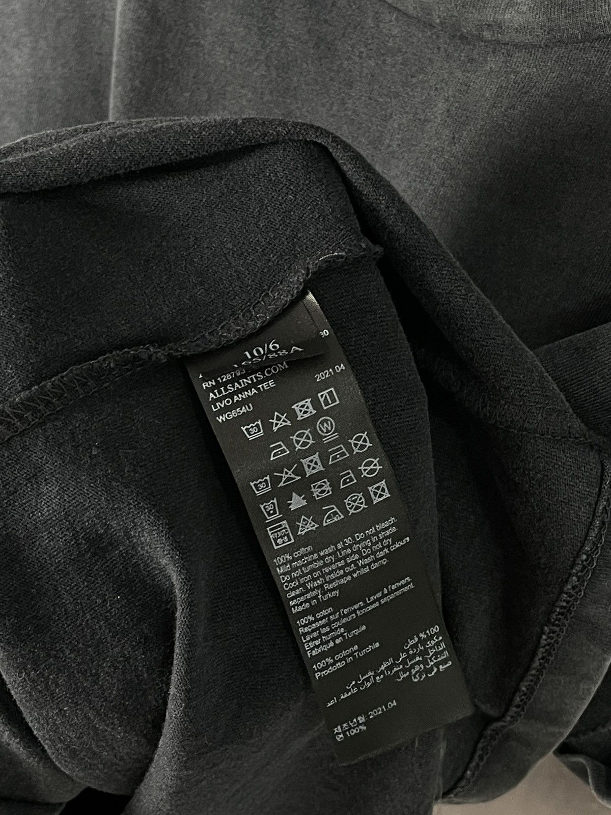 Allsaints Woman’s Allsaints Abstract Graphic Y2K Factory Faded T-Shirt Size M / US 6-8 / IT 42-44 - 9 Thumbnail