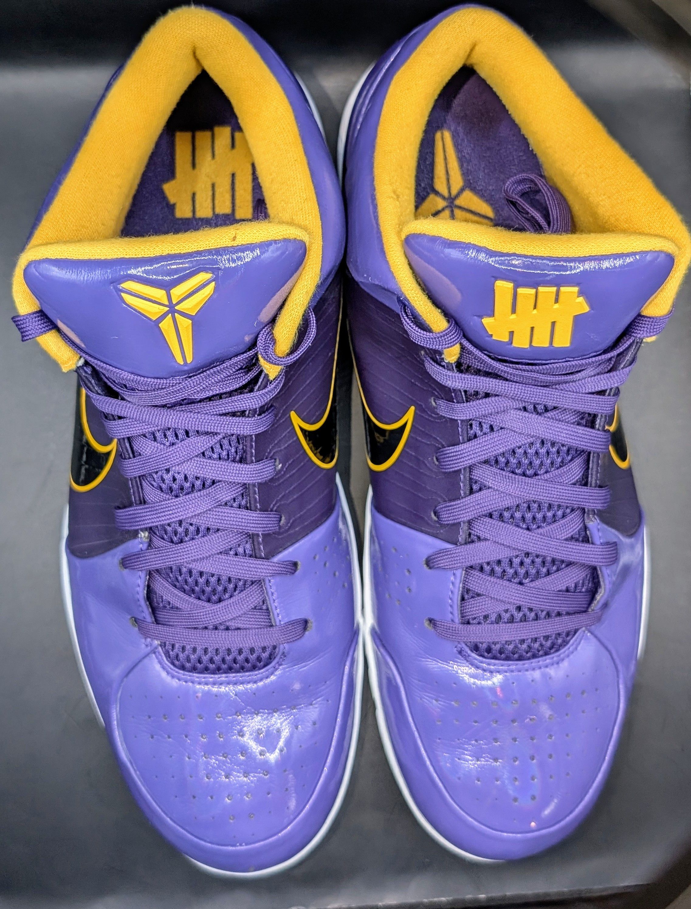 Nike Nike Undefeated x Kobe 4 Protro Court Purple LA Lakers VNDS Size US 13 / EU 46 - 6 Thumbnail