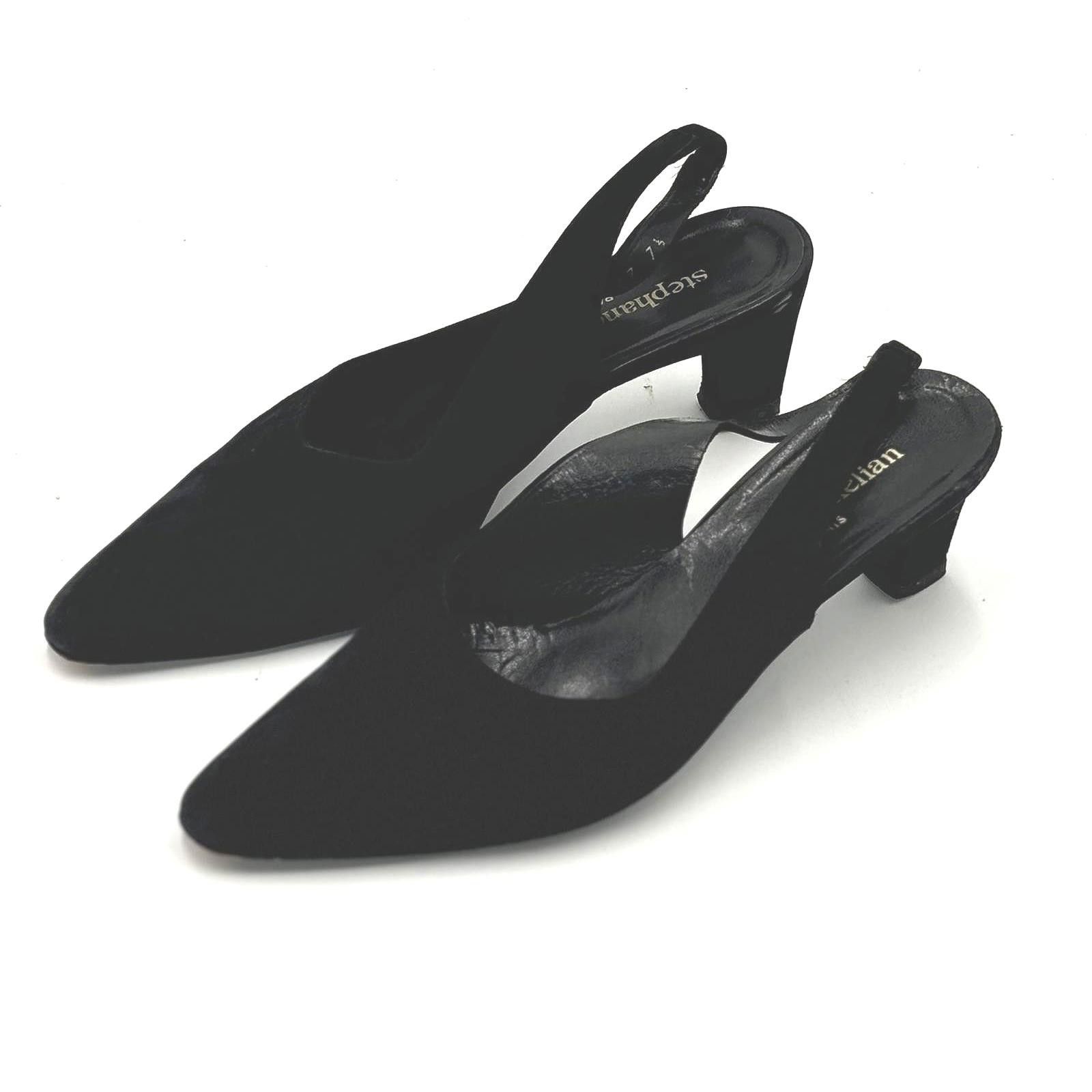 Designer STEPHANE KELIAN Black Suede Heels Size 7.5 Size US 7.5 / IT 37.5 - 1 Thumbnail