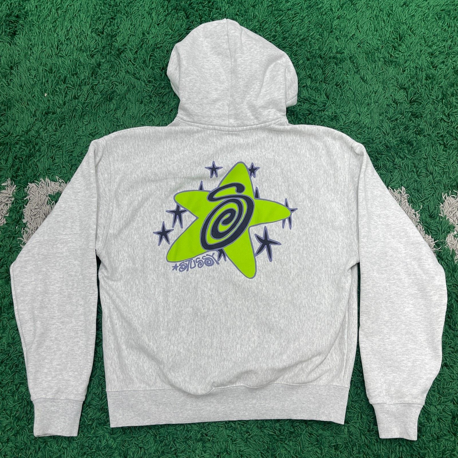 Stussy FW23 Stussy Slime Galaxy Hoodie Ash Heather Sweater Size XL Size US XL / EU 56 / 4 - 6 Thumbnail