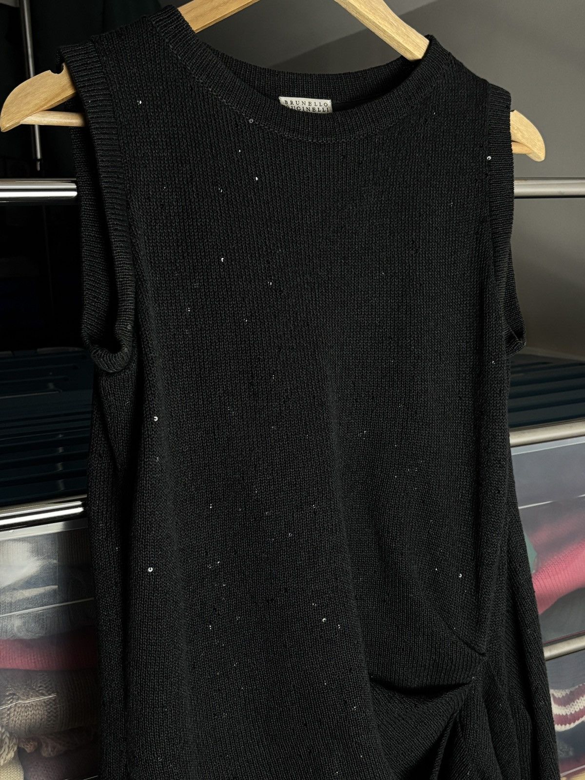 Brunello Cucinelli Brunello Cucinelli Linen & Silk Midi Sequin Luxury Dress Size M / US 6-8 / IT 42-44 - 5 Thumbnail