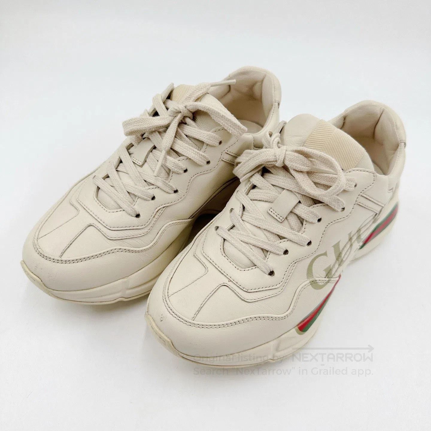 Gucci Gucci Rhyton Red Green Stripe White Sneakers. Size US 4.5 / IT 34.5 - 1 Thumbnail