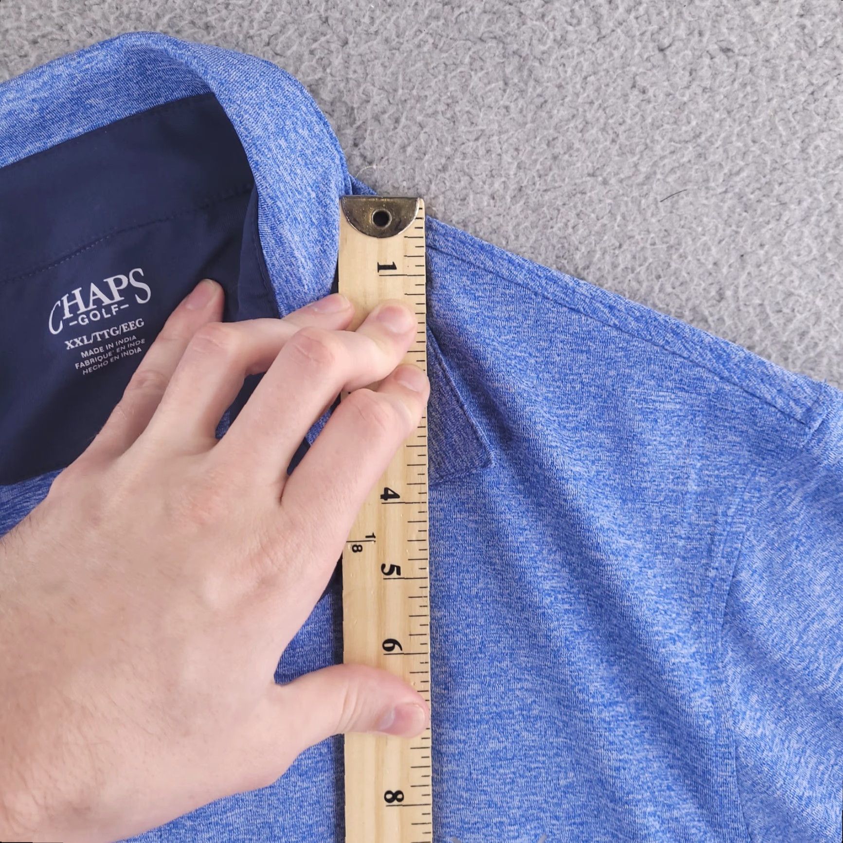 Chaps Chaps Polo Shirt Mens 2XL Golf Short Sleeve Blue Polyester Performance Size US XXL / EU 58 / 5 - 7 Thumbnail