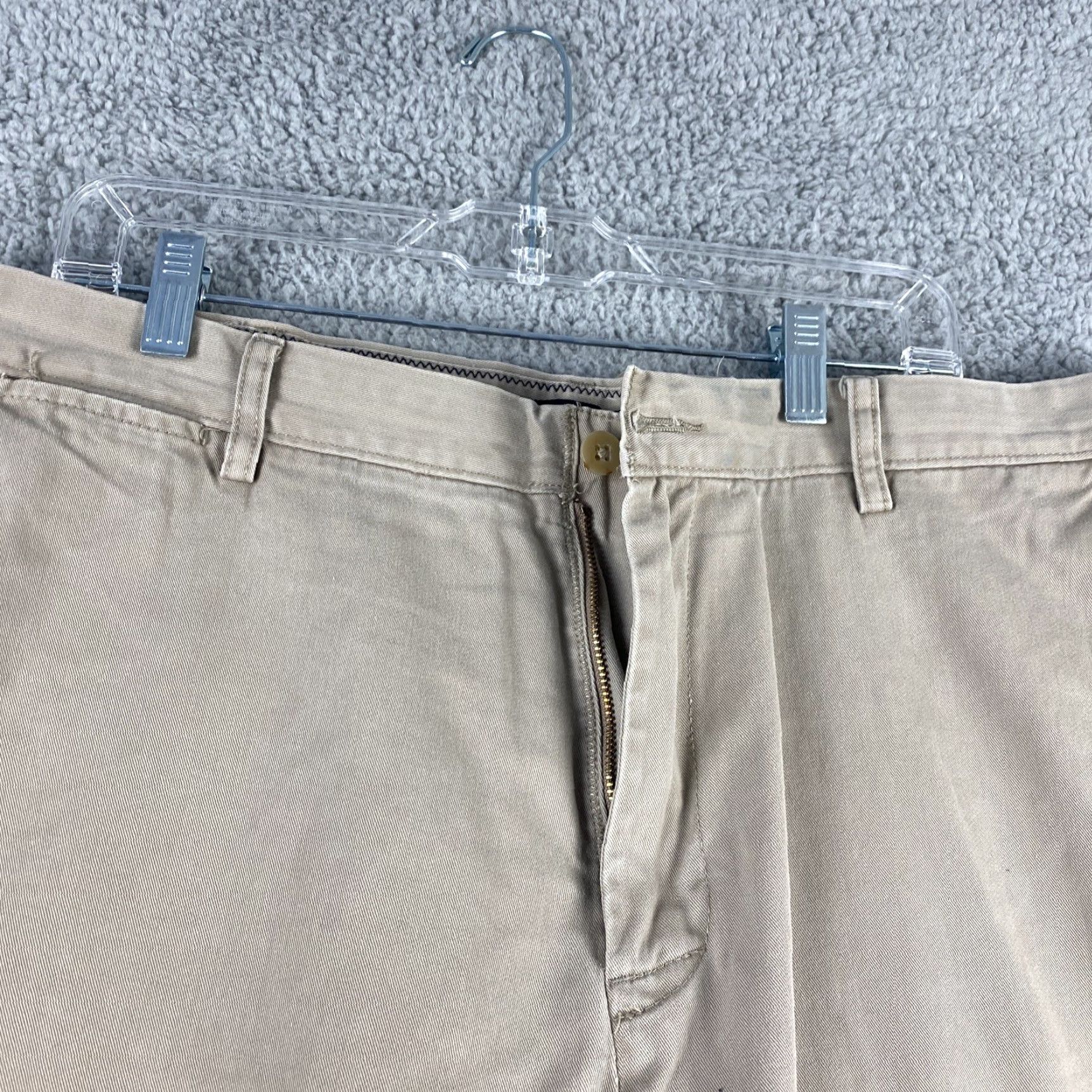 Nautica Nautica Pants Khaki Flat Front Chino 38 x 34 Tan Mens Size US 38 / EU 54 - 3 Thumbnail