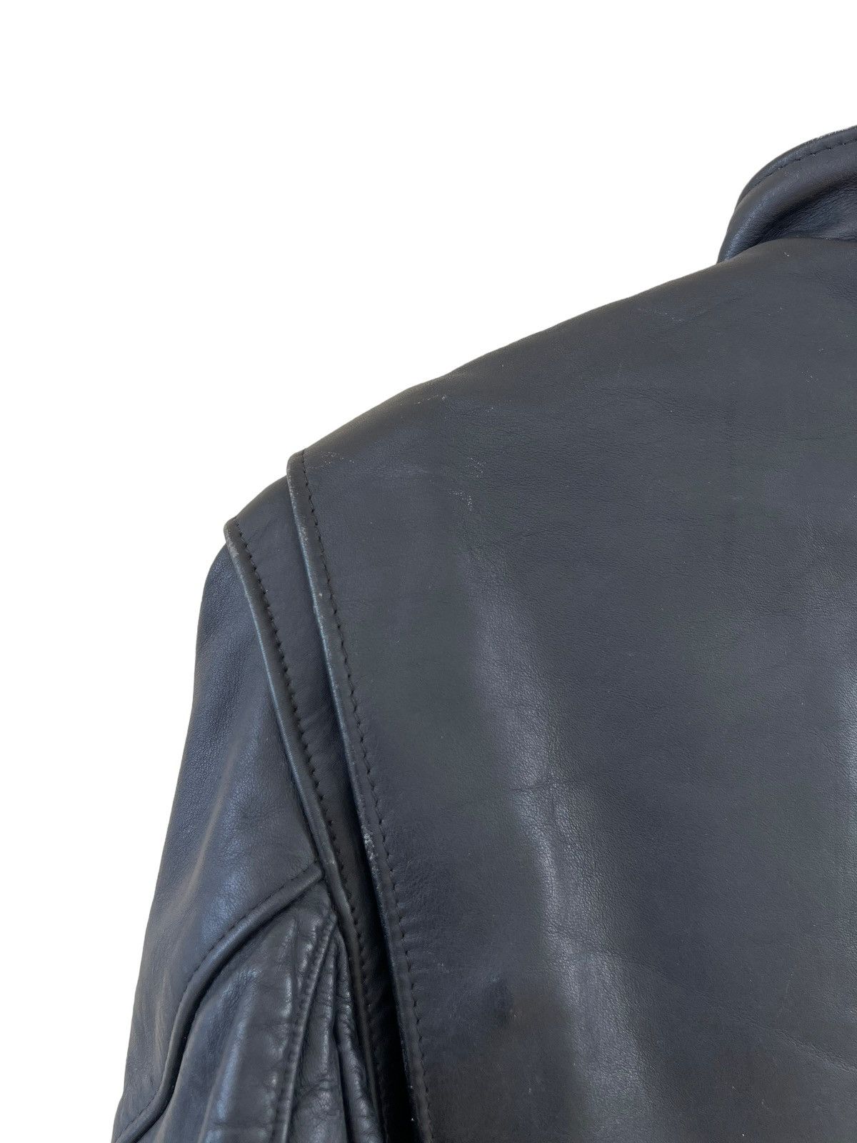 Schott Vintage Schott N.Y.C. Lined Black Leather Cafe Racer Jacket Size US M / EU 48-50 / 2 - 22 Thumbnail