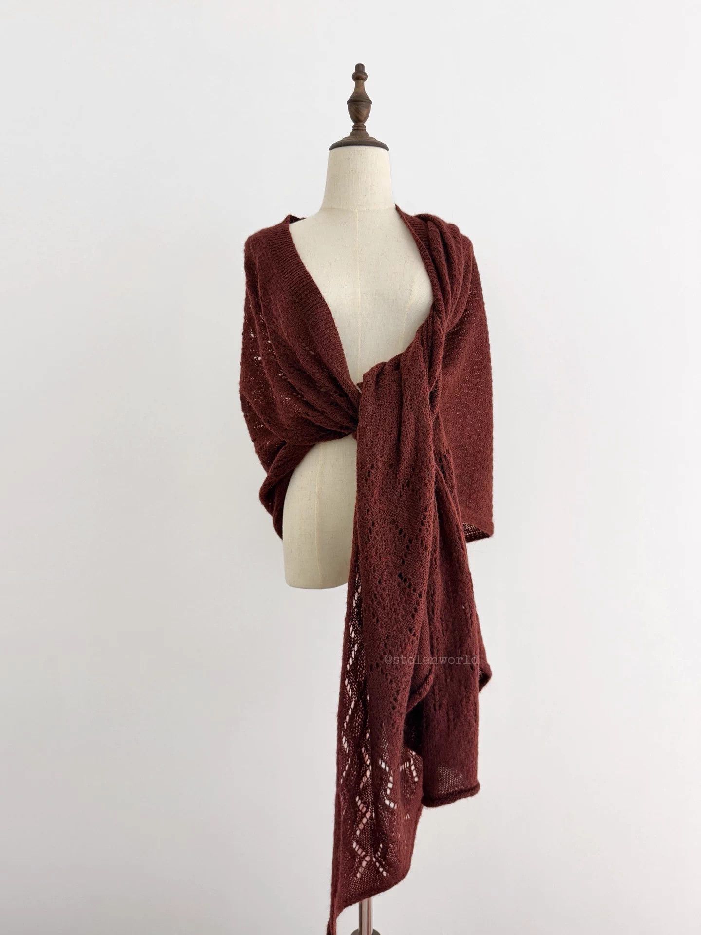 Yohji Yamamoto Yohji Yamamoto Deformed Mohair Blend Knit Stole Size ONE SIZE - 4 Thumbnail