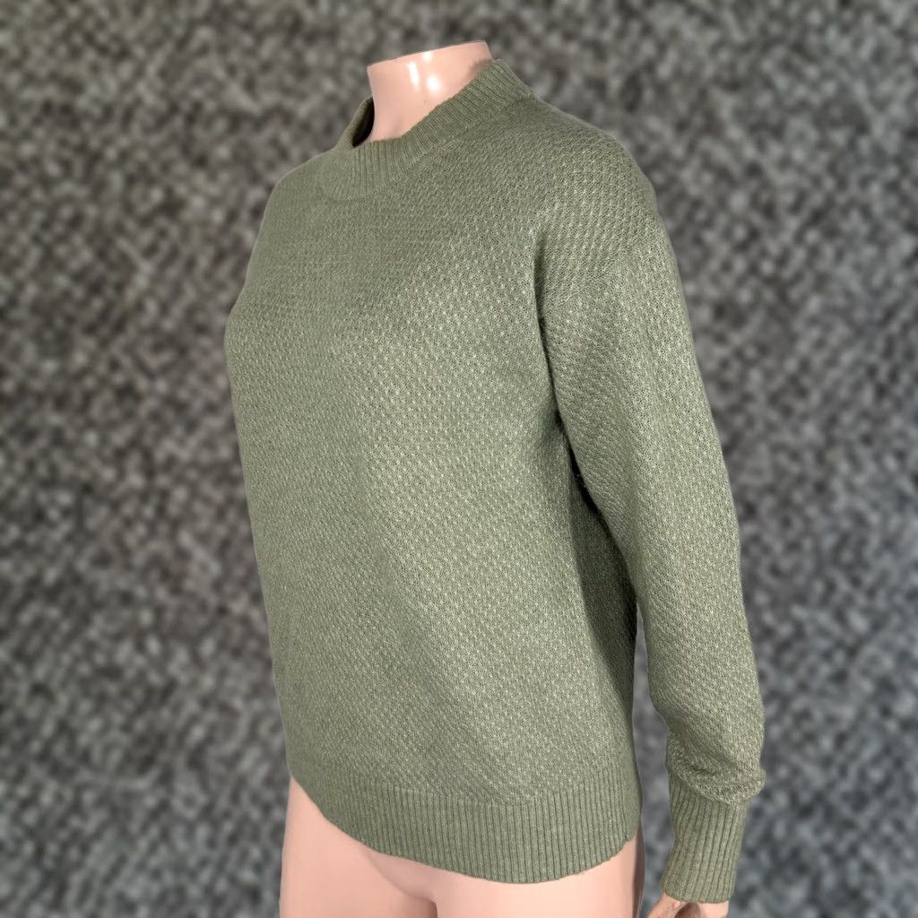 Quince Quince Women's Sweater S Crew Neck Alpaca Wool Knit Solid Green Long Sleeve Pullover Regular Size Small XS? Size S / US 4 / IT 40 - 1 Thumbnail
