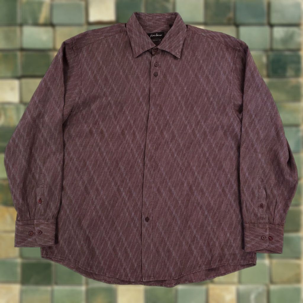 Vintage Jhane Barnes Classic Fit Purple Button-Down Shirt Patterned Mens XXL Button-Up Long Sleeve Shirt Size US XXL / EU 58 / 5 - 1 Thumbnail