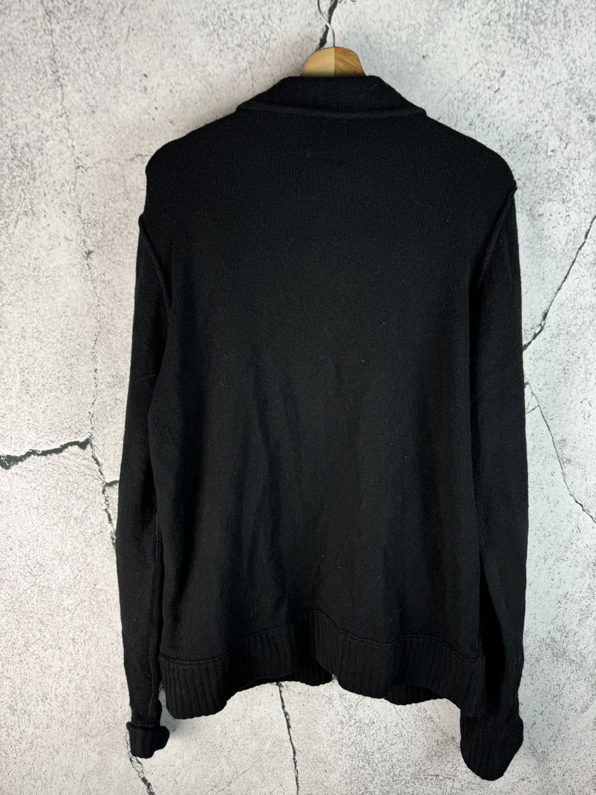 Polo Ralph Lauren Vintage Polo Ralph Lauren Full Zip Wool Black Sweater Size US XL / EU 56 / 4 - 2 Thumbnail