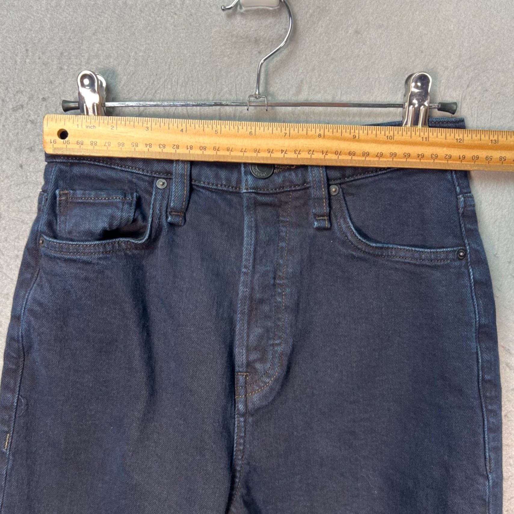 Hudson HUDSON Womens Size 25 Faye High-Rise Flare Dark Wash Jeans Organic Cotton Blend Denim 5-Pocket Inseam 31 Blue Womens Jeans Size 42" / US 20 - 6 Thumbnail