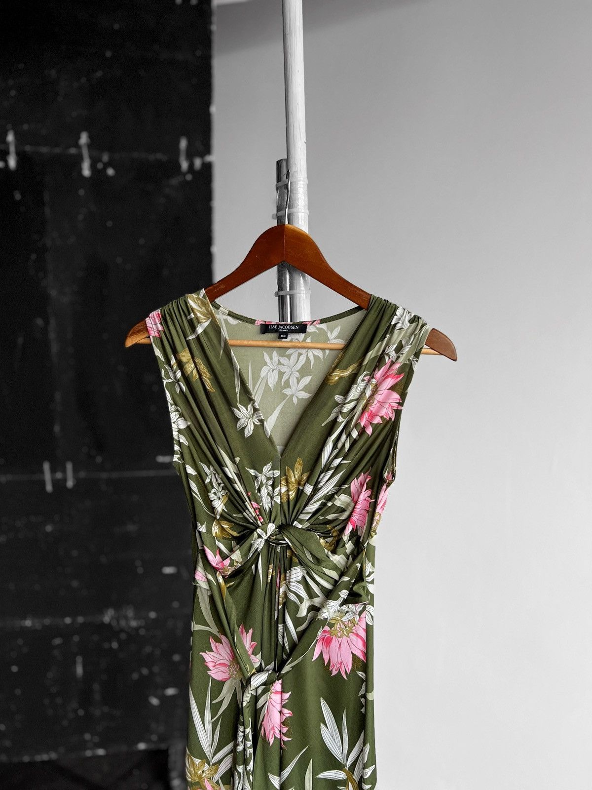 Designer × Ilse Jacobsen Ilse Jacobsen Womens Green Floral Day Dress Knee Length Size XS / US 0-2 / IT 36-38 - 2 Thumbnail