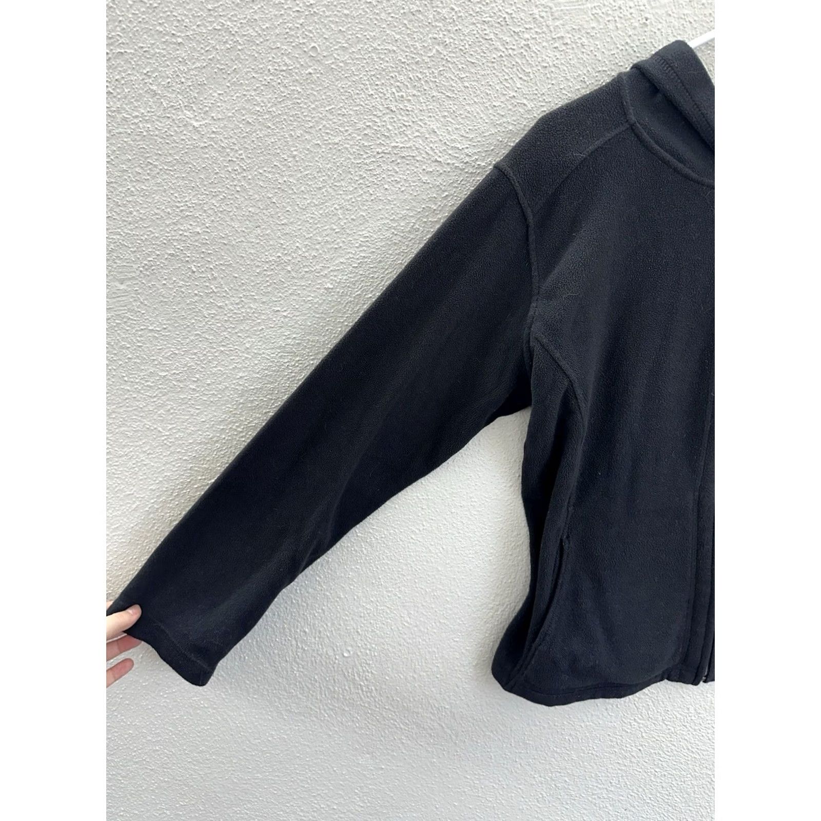 Avia Avia Womens Jacket XL Black Zip Up Hooded Malden Mills Polar Fleece 90s Size XL / US 12-14 / IT 48-50 - 2 Thumbnail