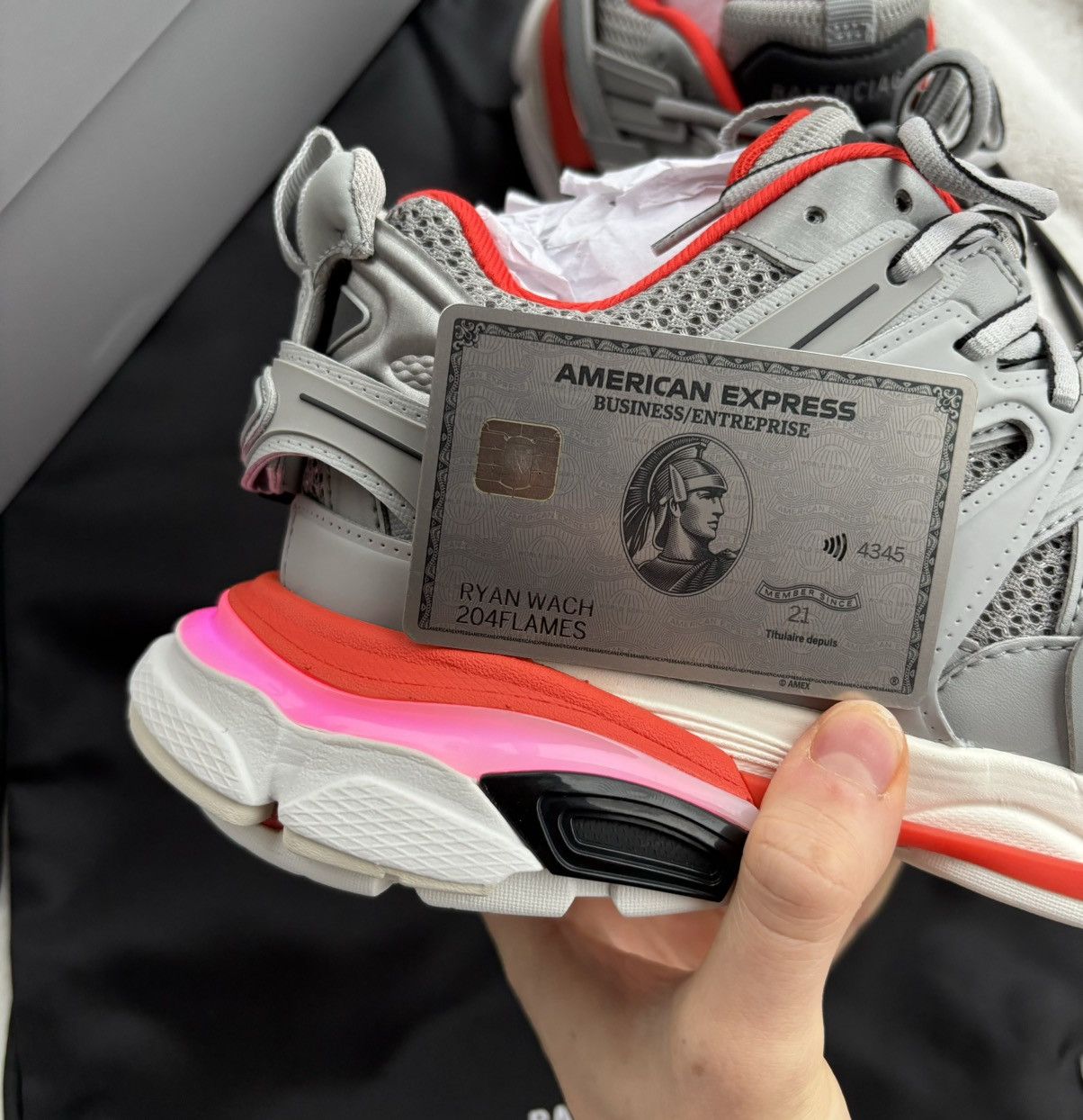 Balenciaga Balenciaga Grey/Orange/White LED Tracks Size US 9 / IT 39 - 6 Thumbnail