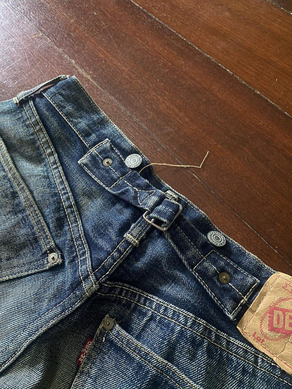Vintage DENIME JAPAN Vintage Honeycomb Rusty distressed rework B1 Size US 31 - 17 Thumbnail