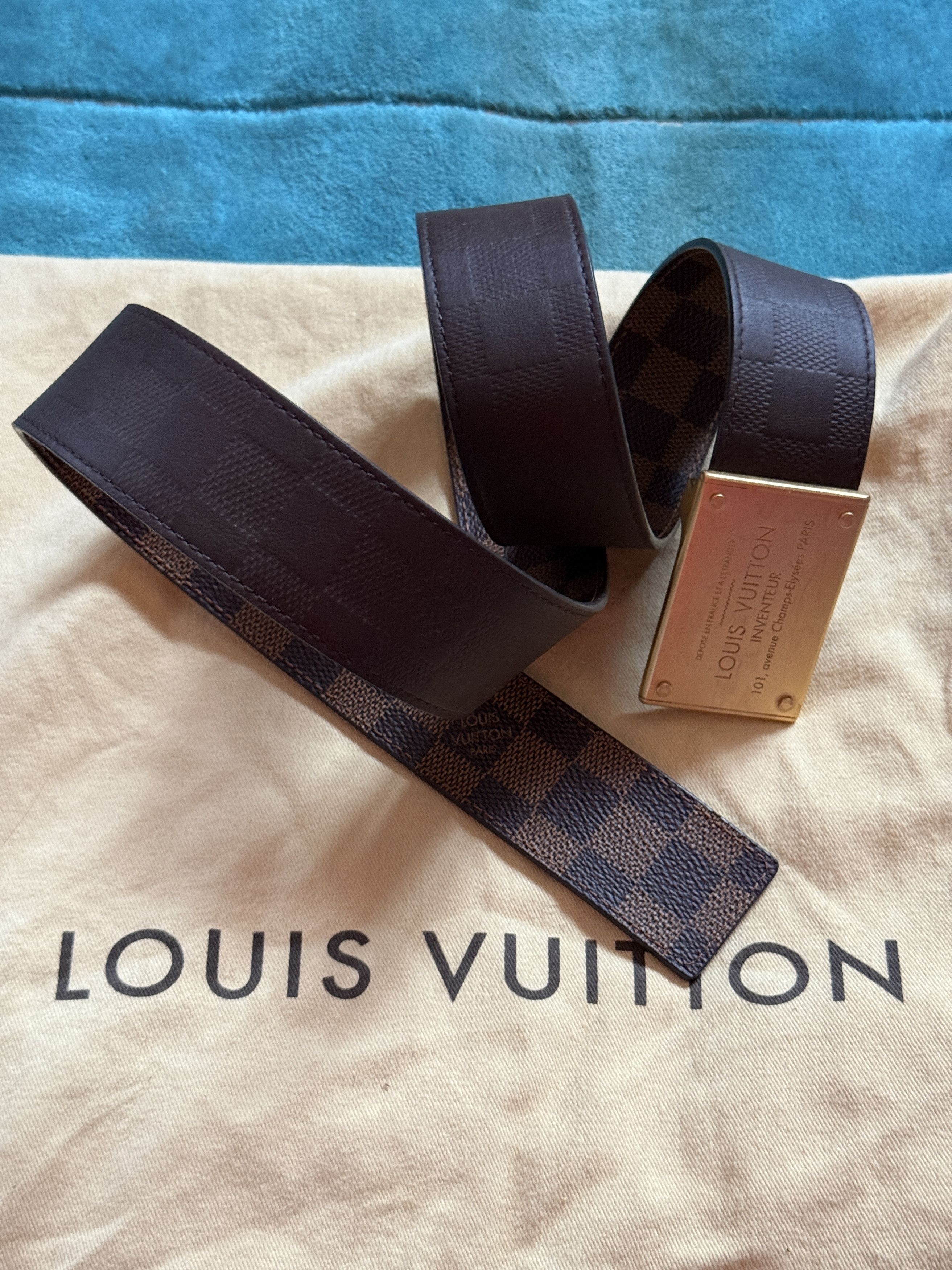 Louis Vuitton Louis Vuitton reversible damier belt gold buckle rare Size 32 - 8 Thumbnail