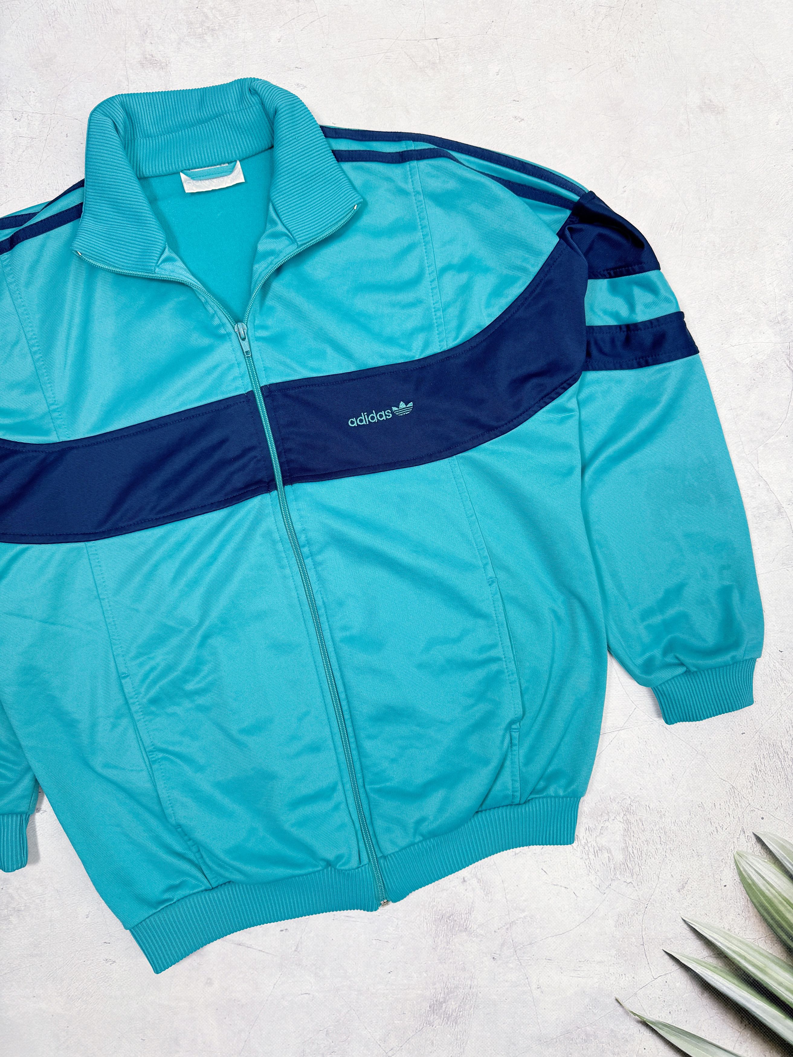 Adidas × Vintage Vintage Adidas Track Jacket SINGAPORE Aquamarine Blue Size US M / EU 48-50 / 2 - 5 Thumbnail