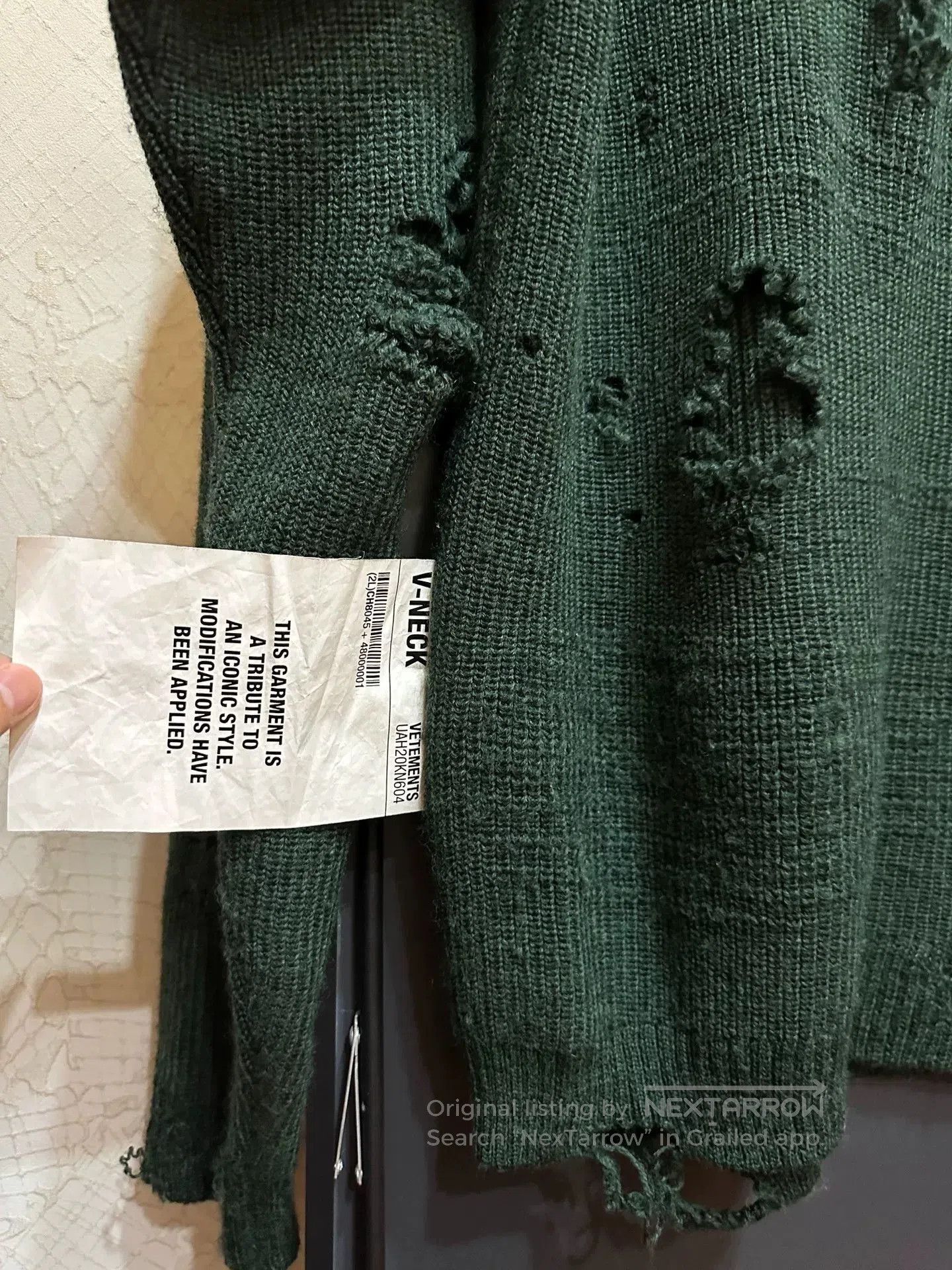 Vetements Vetements FW19 Oversized Distressed Sweater. Size US L / EU 52-54 / 3 - 3 Thumbnail