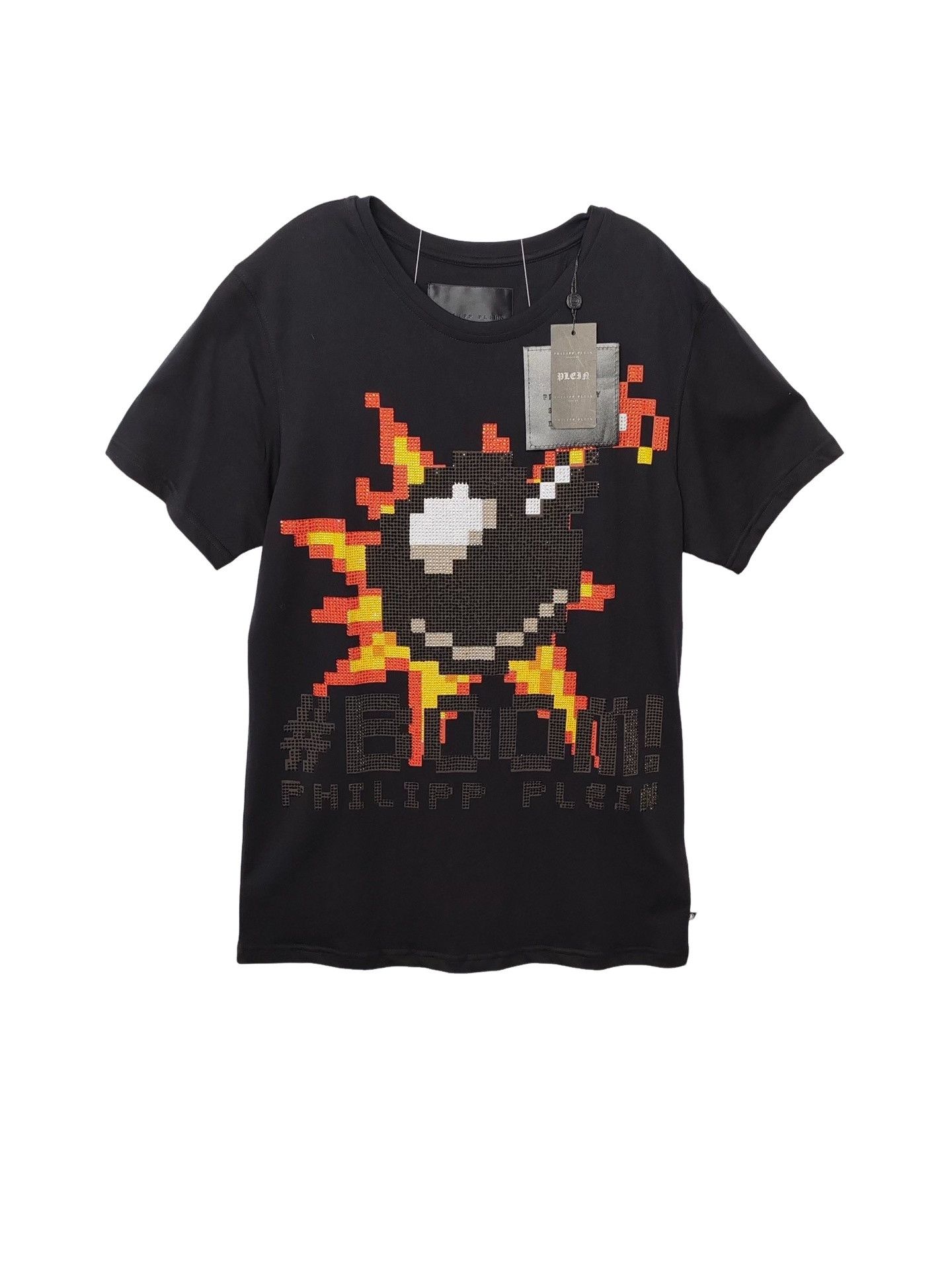 Philipp Plein Philipp Plein Rhinestone Bomb T-Shirt Black Size M Size US M / EU 48-50 / 2 - 1 Thumbnail