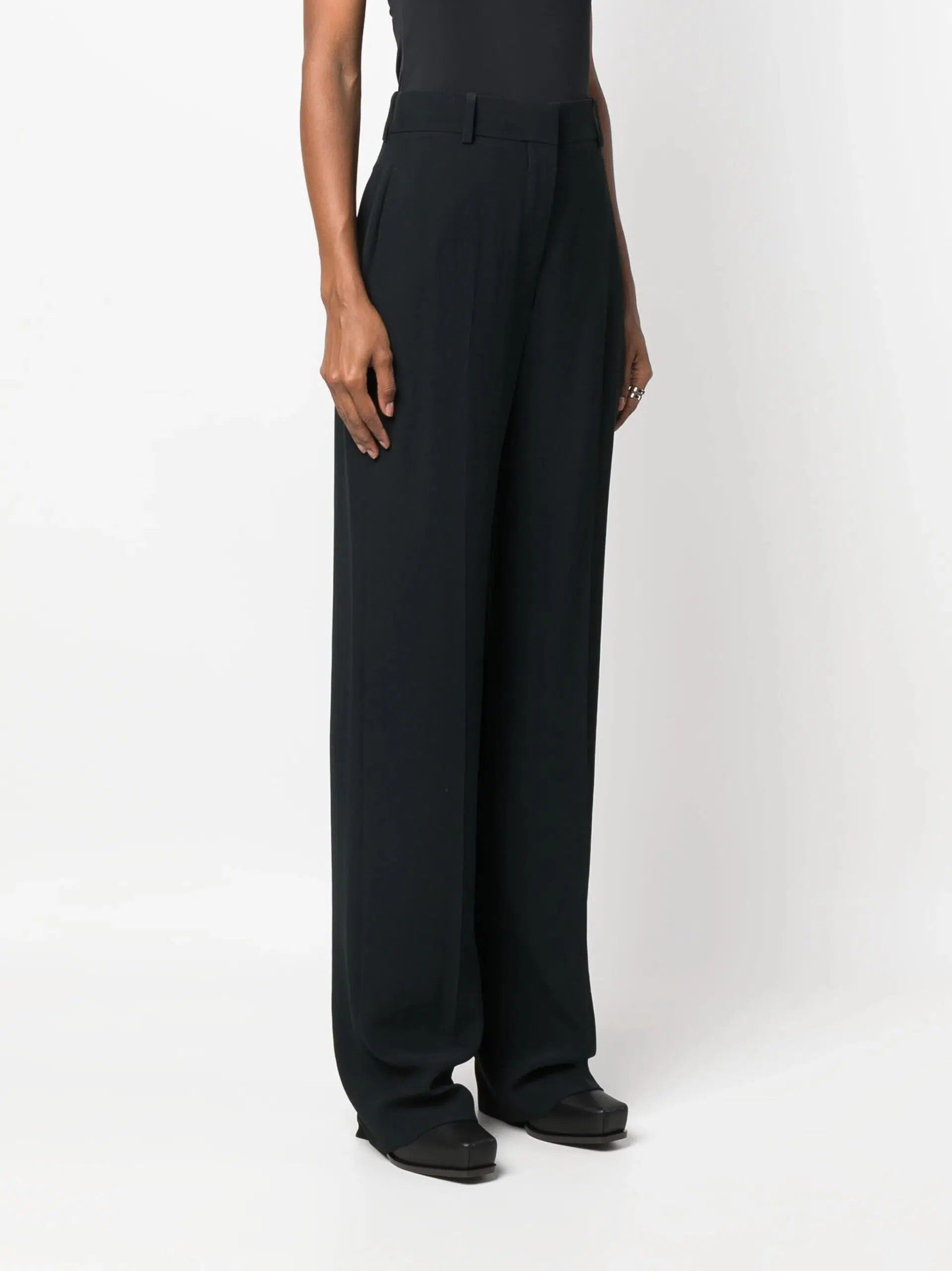 Alexander McQueen o1s22i1n1024 Fluid Crepe Trouser in Black Size 28" / US 6 / IT 42 - 3 Thumbnail