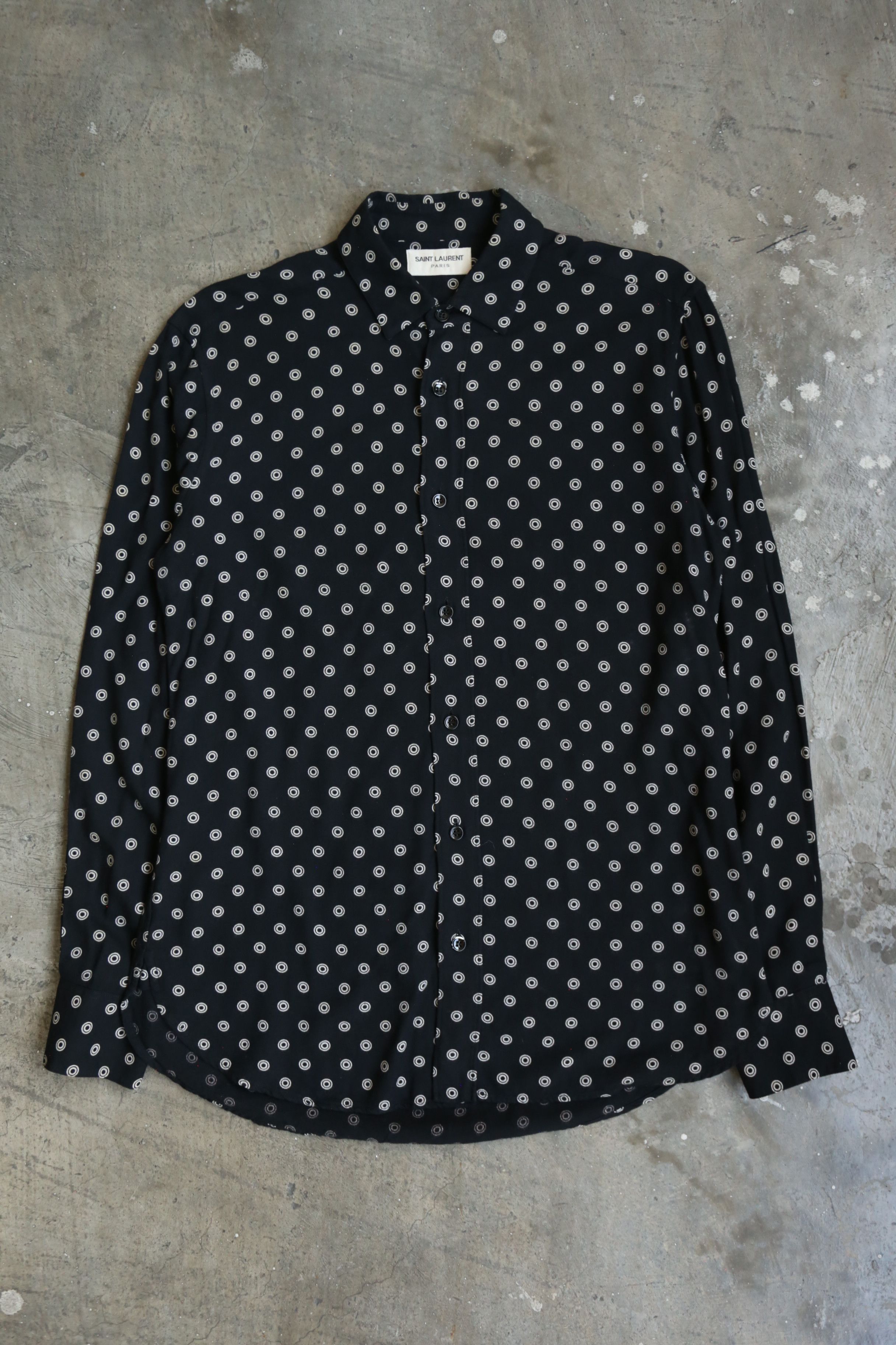 Saint Laurent Paris SLP - Hedi Slimane - F/W 15 - Polka Dot Shirt Size US M / EU 48-50 / 2 - 2 Thumbnail