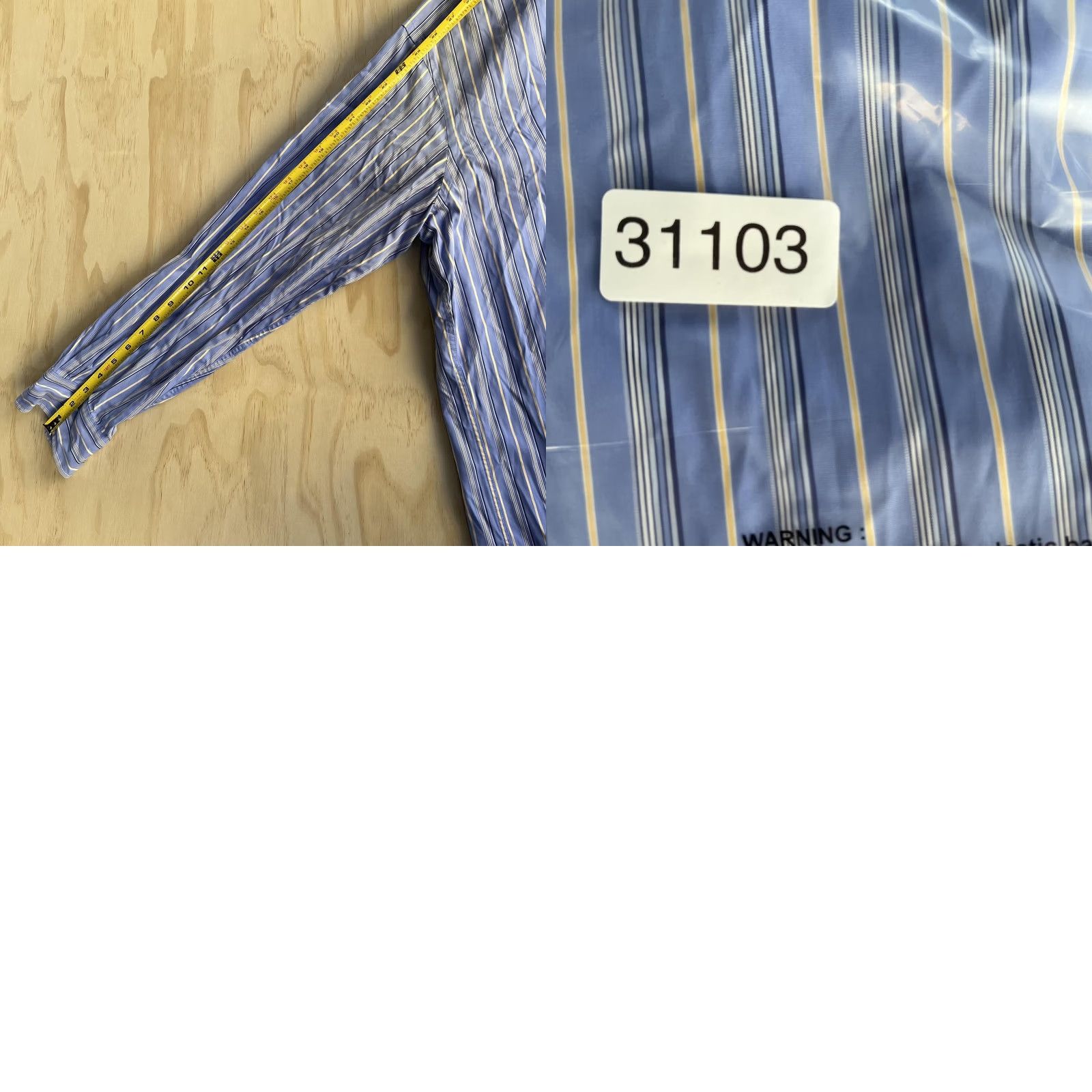 Faconnable Façonnable Dress Shirt Mens XL Blue Stripe Classique Long Sleeve Button-Down Size 46R - 8 Thumbnail