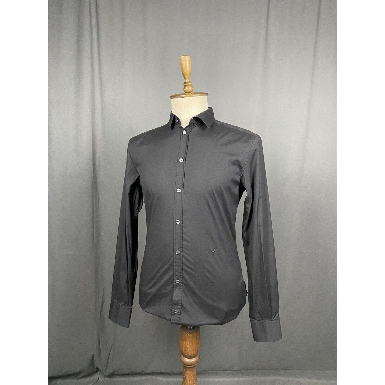 Dolce & Gabbana Dolce&Gabbana Brad Line Men's Black Longsleeve Dress Shirt Size US M / EU 48-50 / 2 - 4 Thumbnail