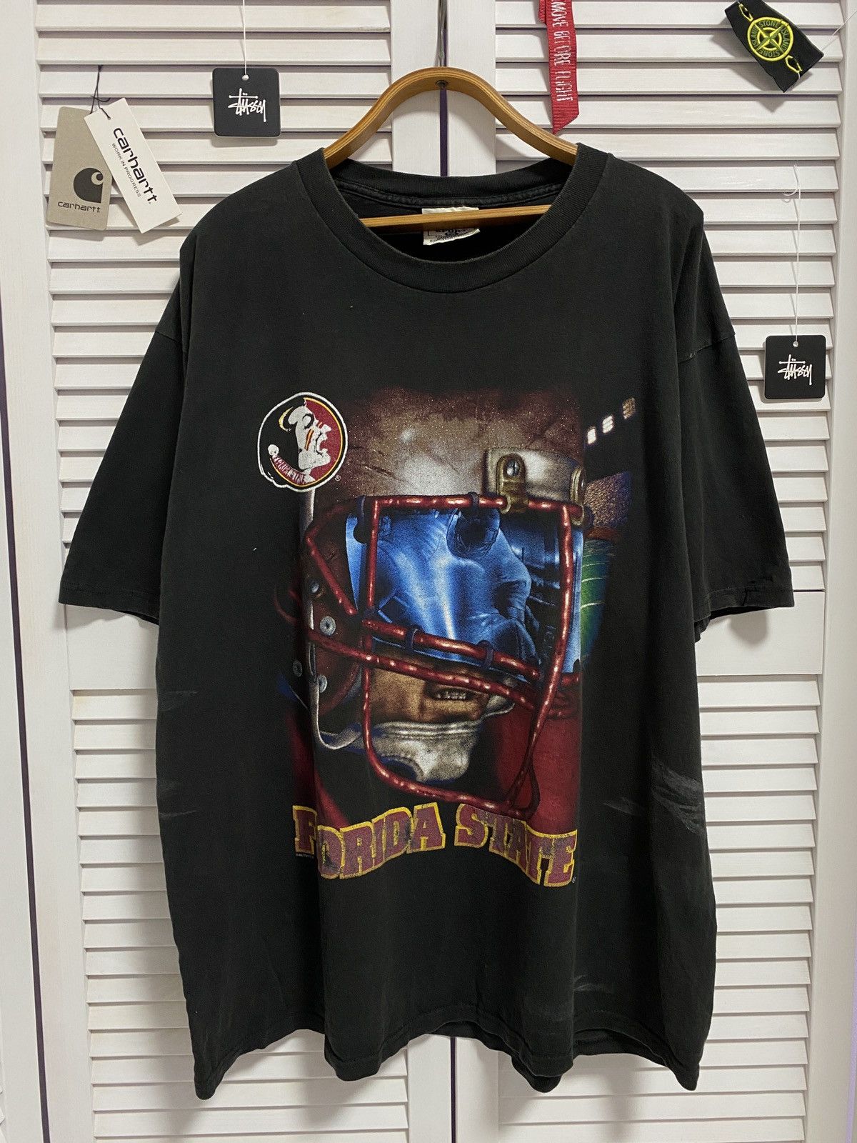 Vintage 👁️‍🗨️ Vintage T Shirt Tee Florida State 1990x XXL Size US XXL / EU 58 / 5 - 1 Thumbnail