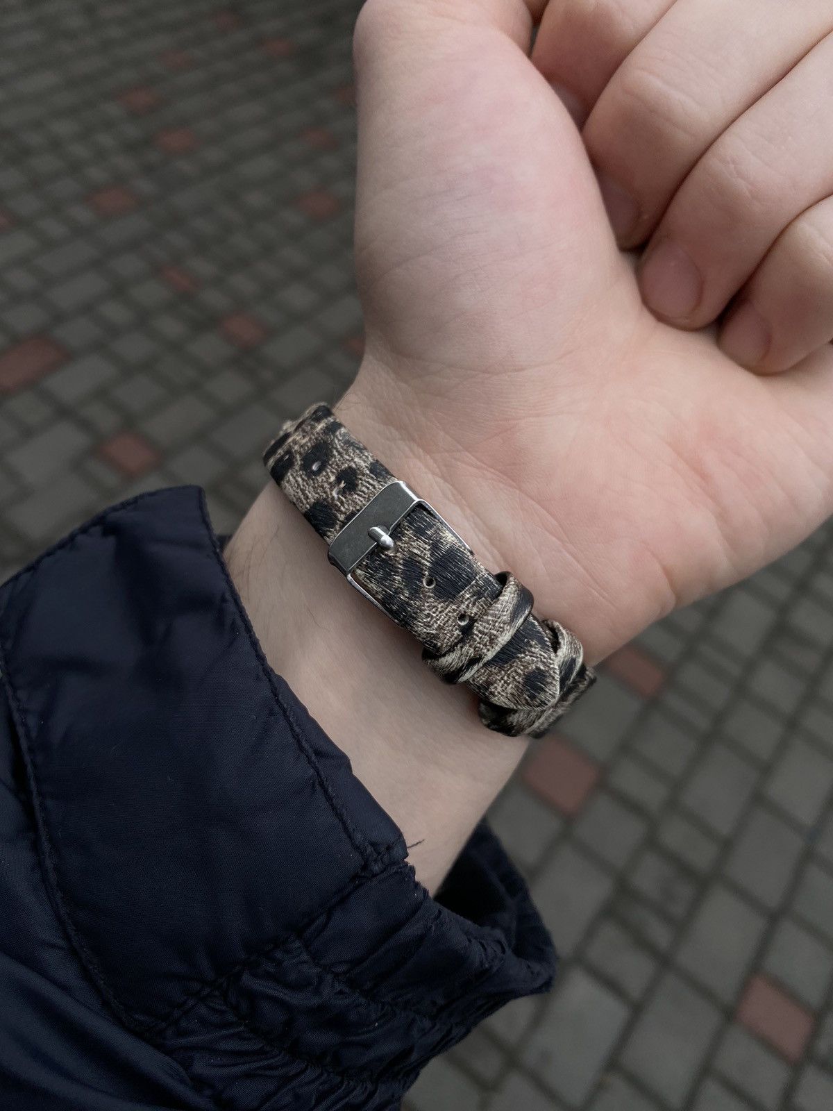Vintage Leopard Print Watch with Textured Strap - Japanese Brand Size ONE SIZE - 4 Thumbnail