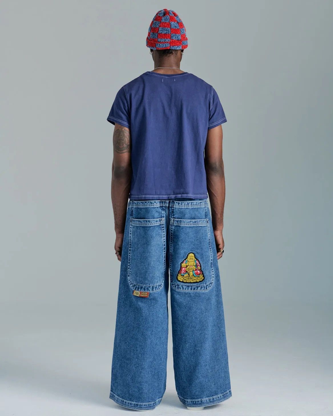JNCO Jnco Buddha Never Use Baggy Wide Leg Jeans Size US 34 / EU 50 - 3 Thumbnail