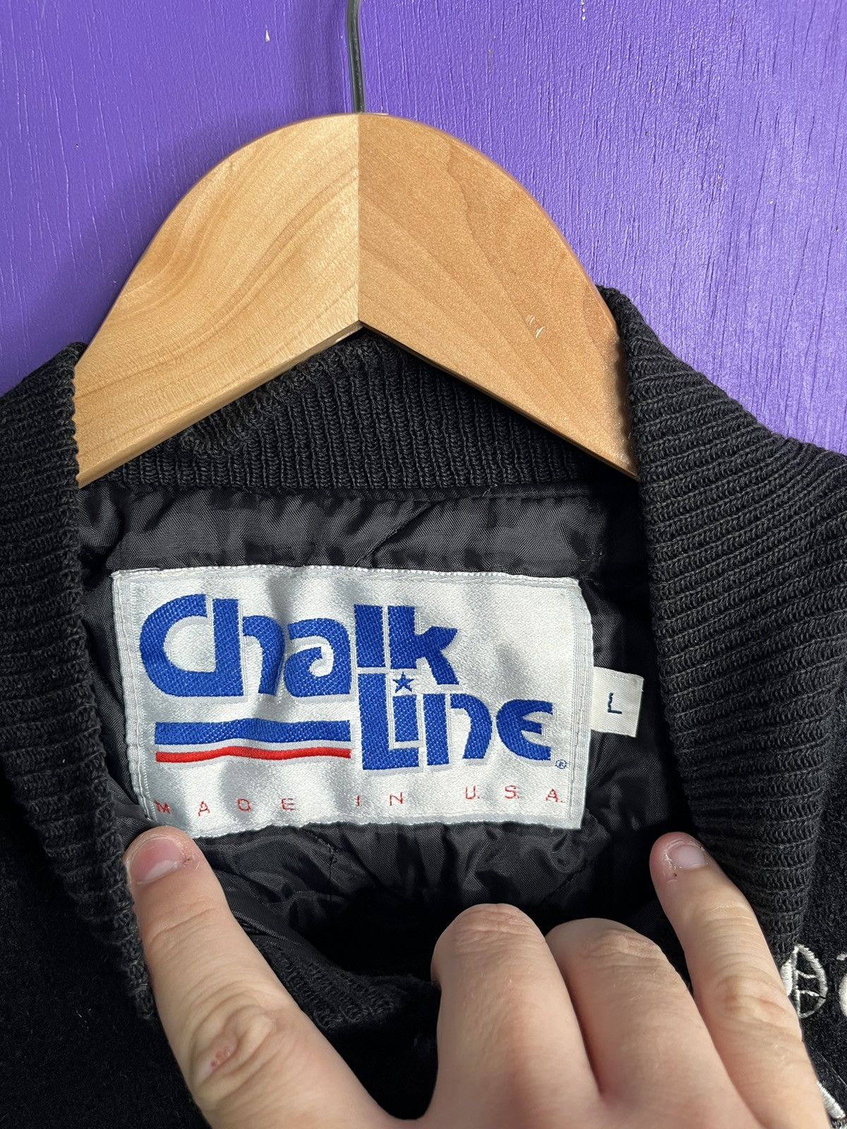 Chalk Line × MLB × Vintage Vintage 90s Chalk line white Sox varsity jacket Size US L / EU 52-54 / 3 - 4 Thumbnail