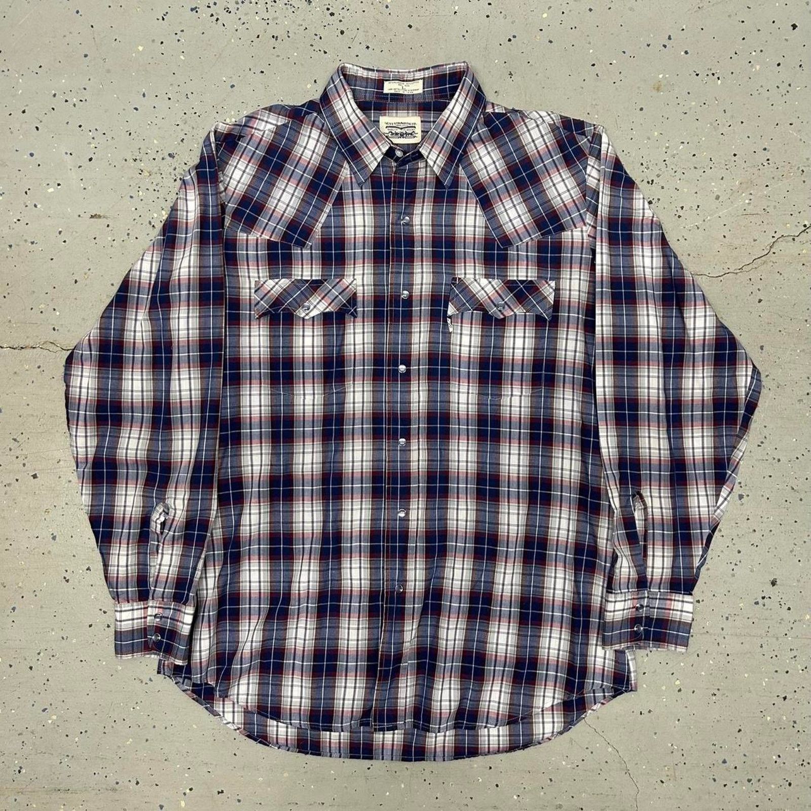 Levi's Levi's plaid pearl snap western shirt Size US L / EU 52-54 / 3 - 1 Thumbnail