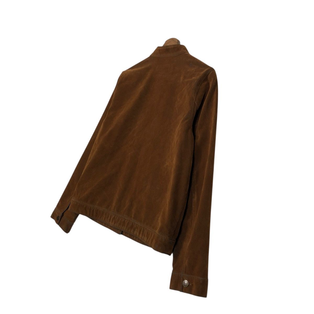 Japanese Brand 🔥RICH BROWN CROPPED CHORE BIKER JACKET SKY BOMBER Size US L / EU 52-54 / 3 - 12 Thumbnail
