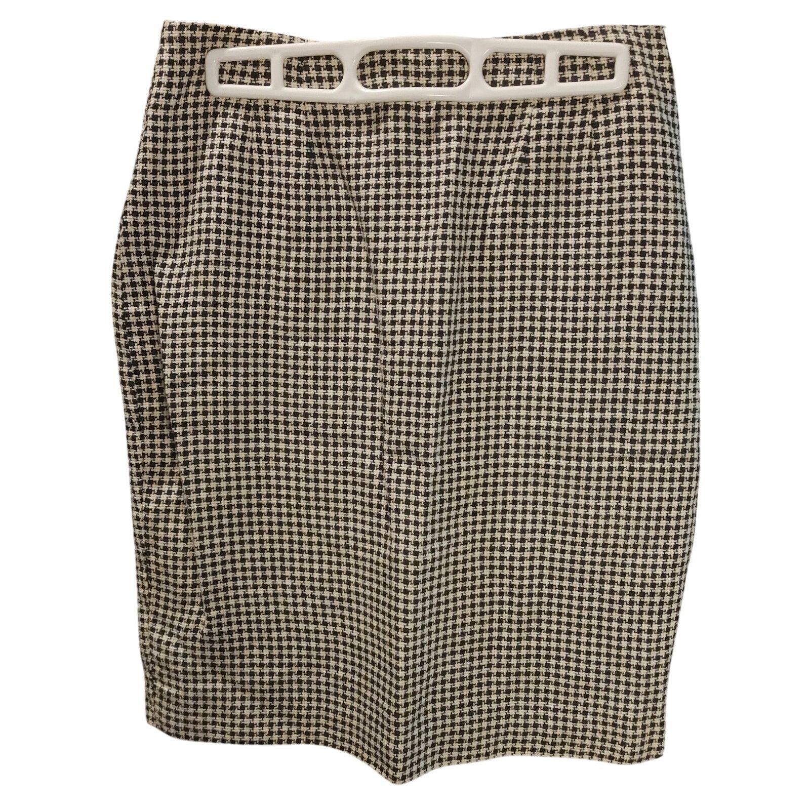 Other Linda Allard Ellen Tracy Women's 8 Houndstooth Pencil Skirt Size 30" / US 8 / IT 44 - 1 Thumbnail