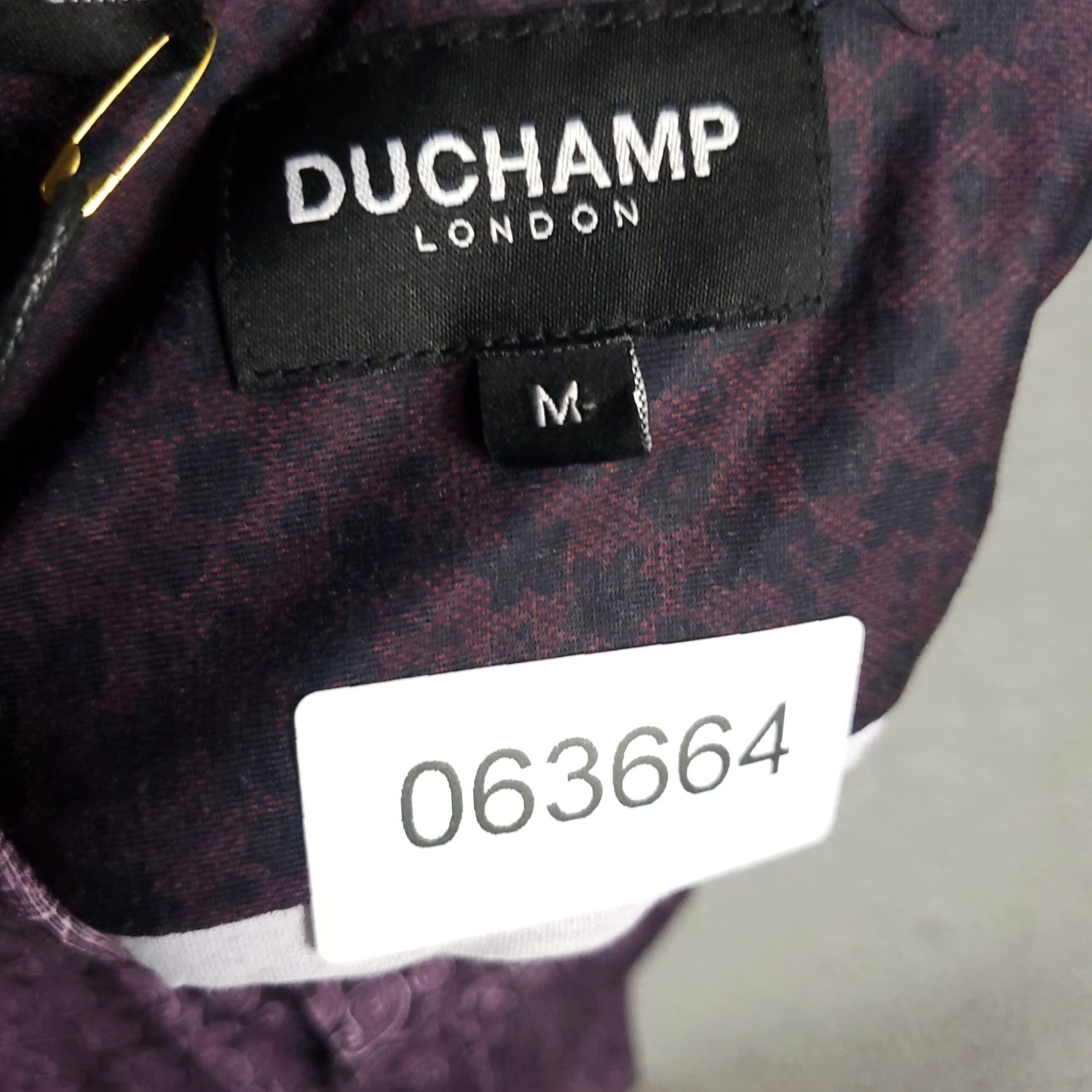 Vintage Duchamp Shirt Mens Medium Purple Paisley Button-Up Long Sleeve Size 40R - 7 Thumbnail